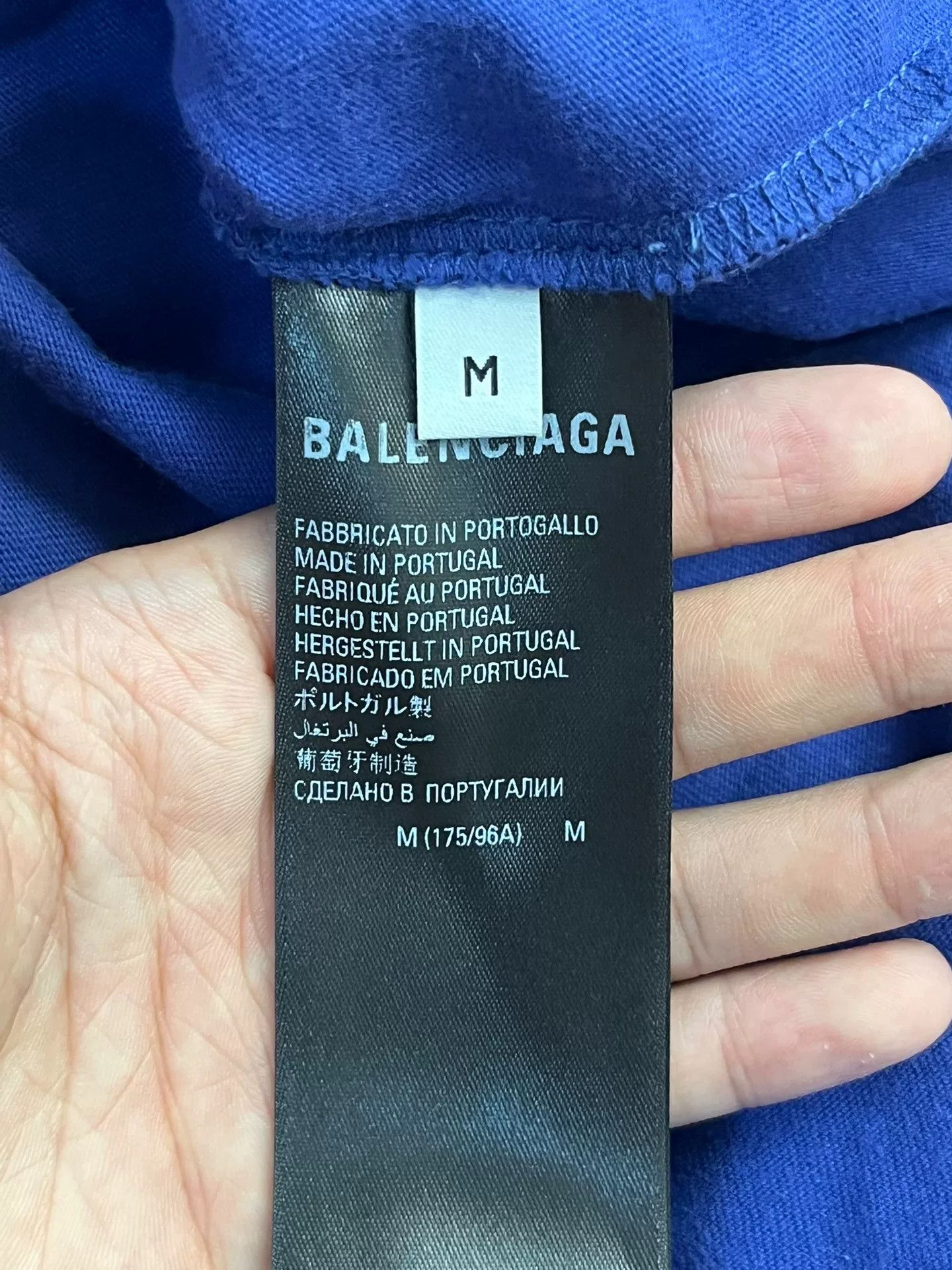 Balenciaga Balenciaga Retro Printed Blue T-Shirt M Men Size US M / EU 48-50 / 2 - 3 Thumbnail