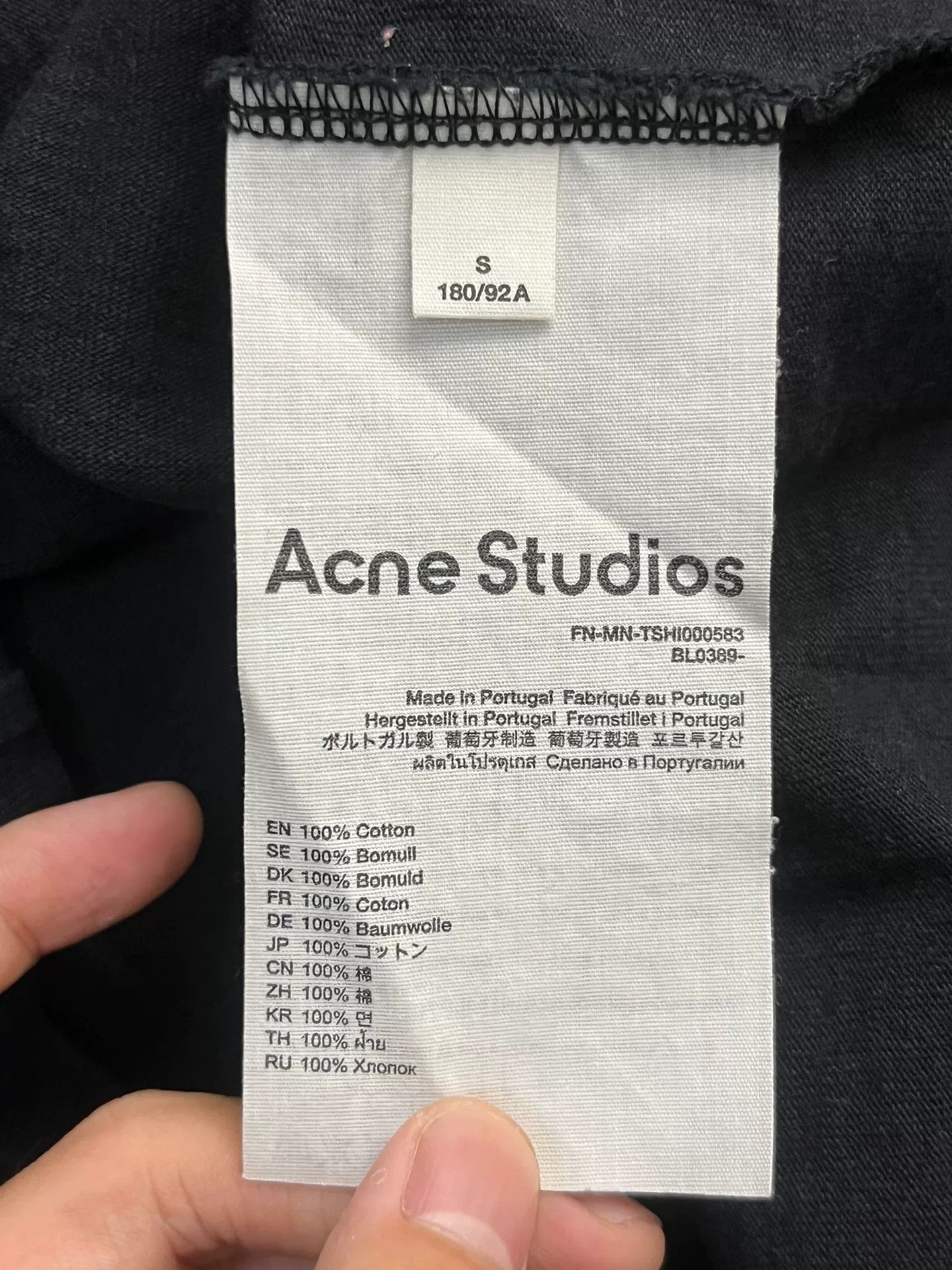 Acne Studios Acne Studios Printed Graphic Black T-Shirt S Men Size US S / EU 44-46 / 1 - 3 Thumbnail