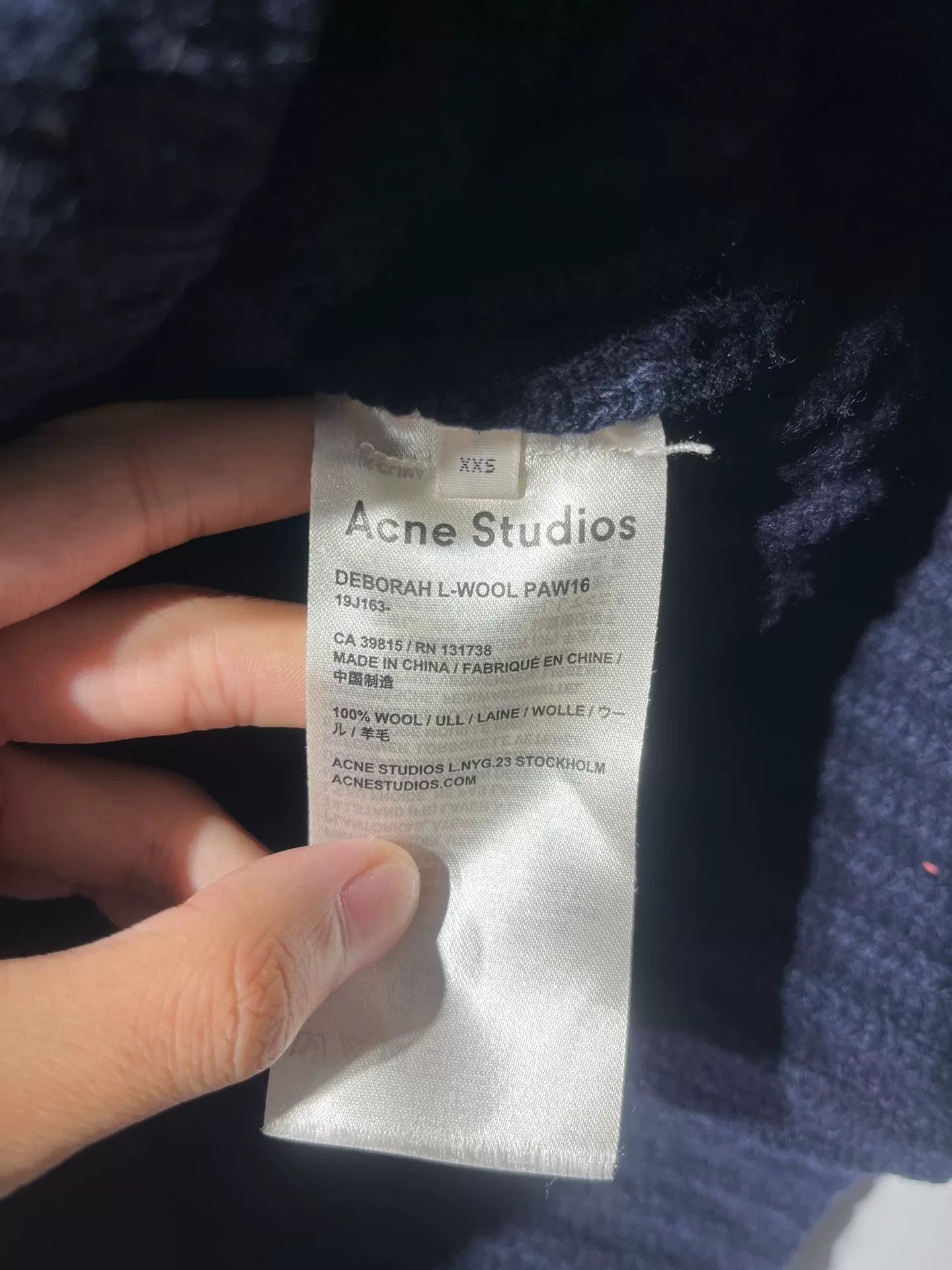 Acne Studios Acne Studios Wool Blue Sweater XXS Women Size XXS / US 00 / IT 34 - 3 Thumbnail