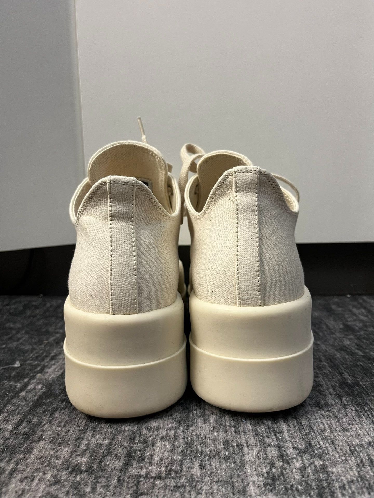 Rick Owens Rick Owens Leather White Lowtop Sneakers 37 Women Size US 6.5 / IT 36.5 - 4 Thumbnail