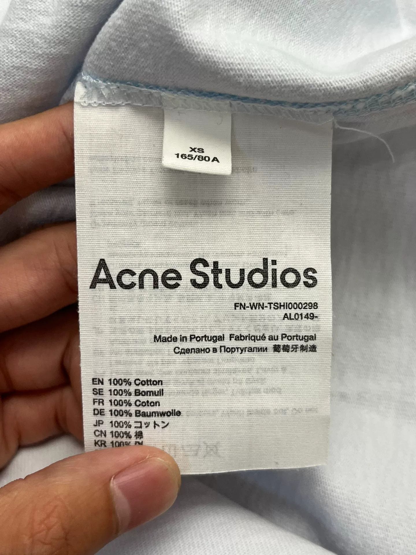 Acne Studios Acne Studios Printed Blue T-Shirt XS Women Size XS / US 0-2 / IT 36-38 - 4 Thumbnail