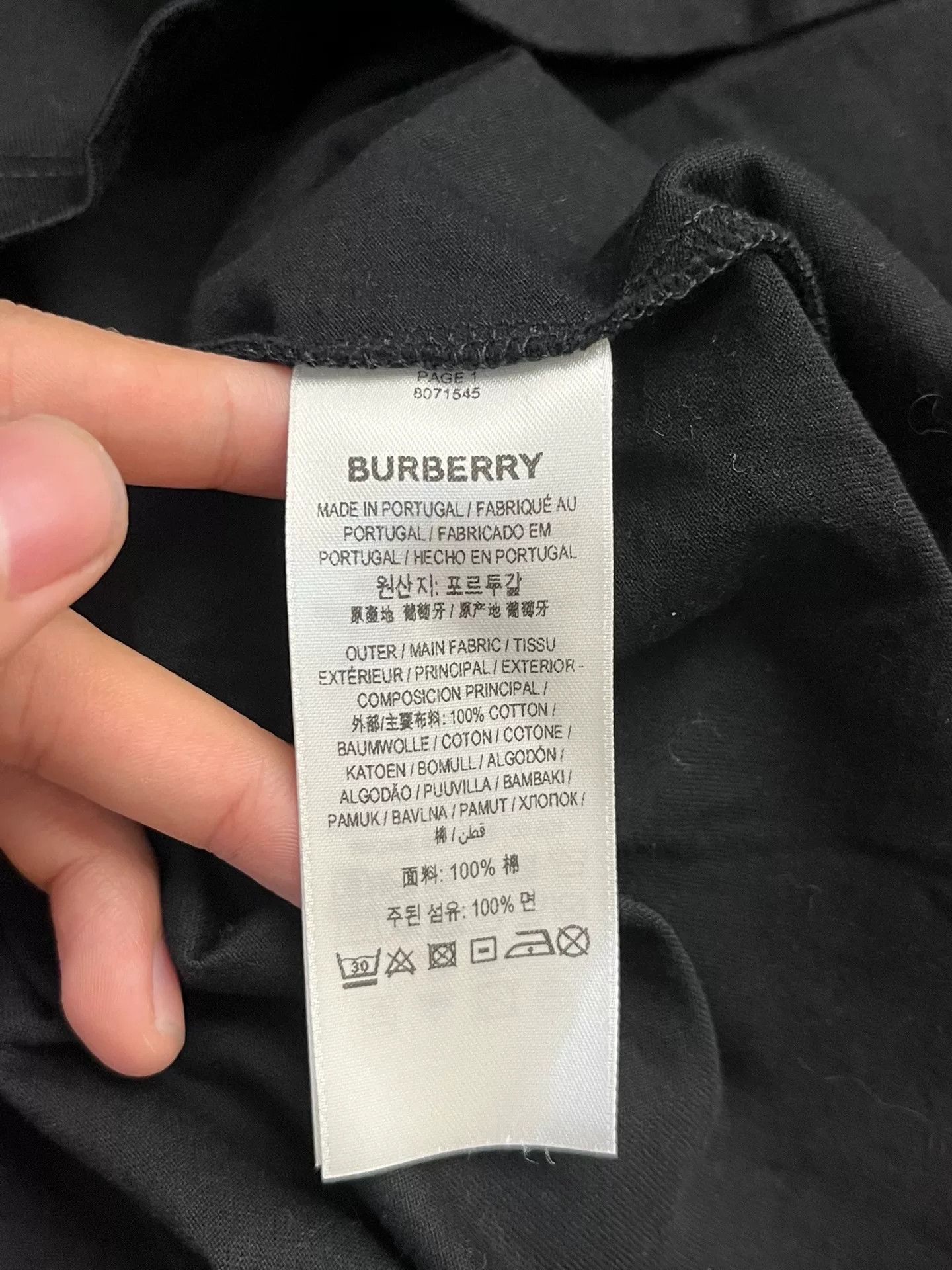 Burberry Burberry Black T-Shirt S Women Size S / US 4 / IT 40 - 4 Thumbnail