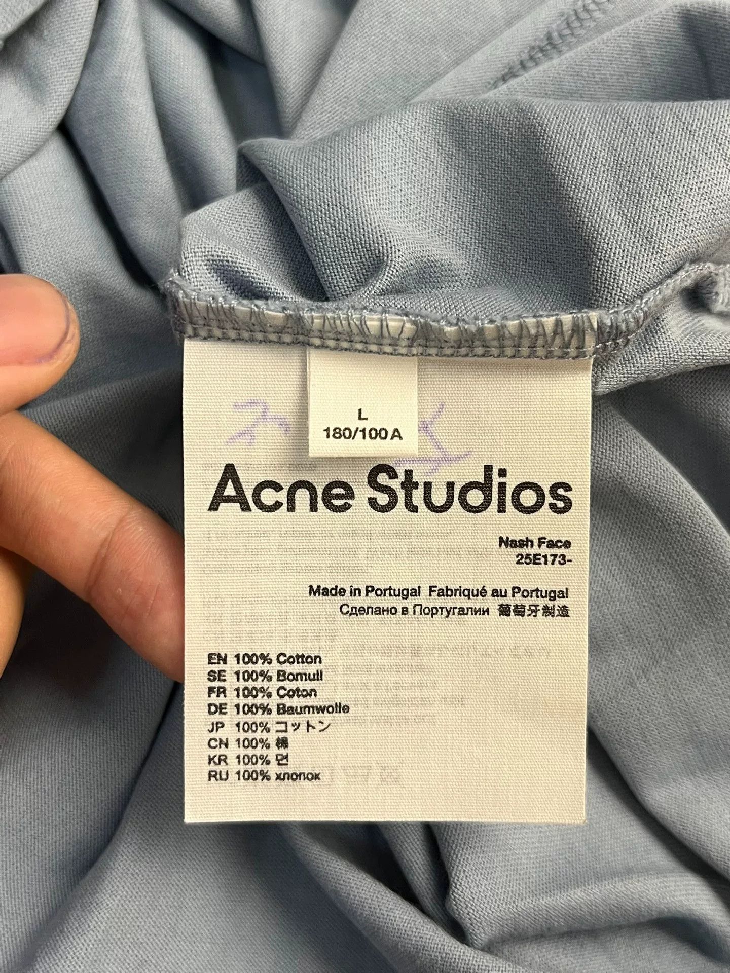 Acne Studios Acne Studios Blue T-Shirt L Men Size US L / EU 52-54 / 3 - 4 Thumbnail