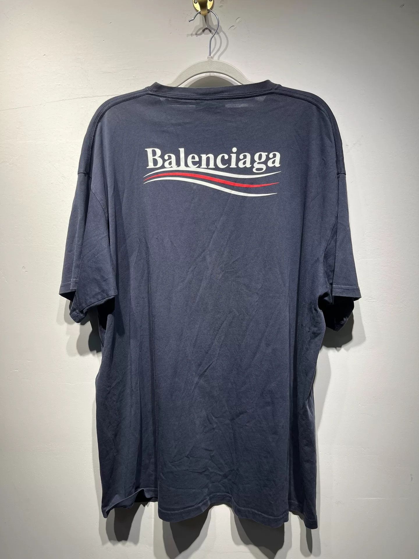 Balenciaga Balenciaga Retro Printed Blue T-Shirt L Men Size US L / EU 52-54 / 3 - 2 Thumbnail