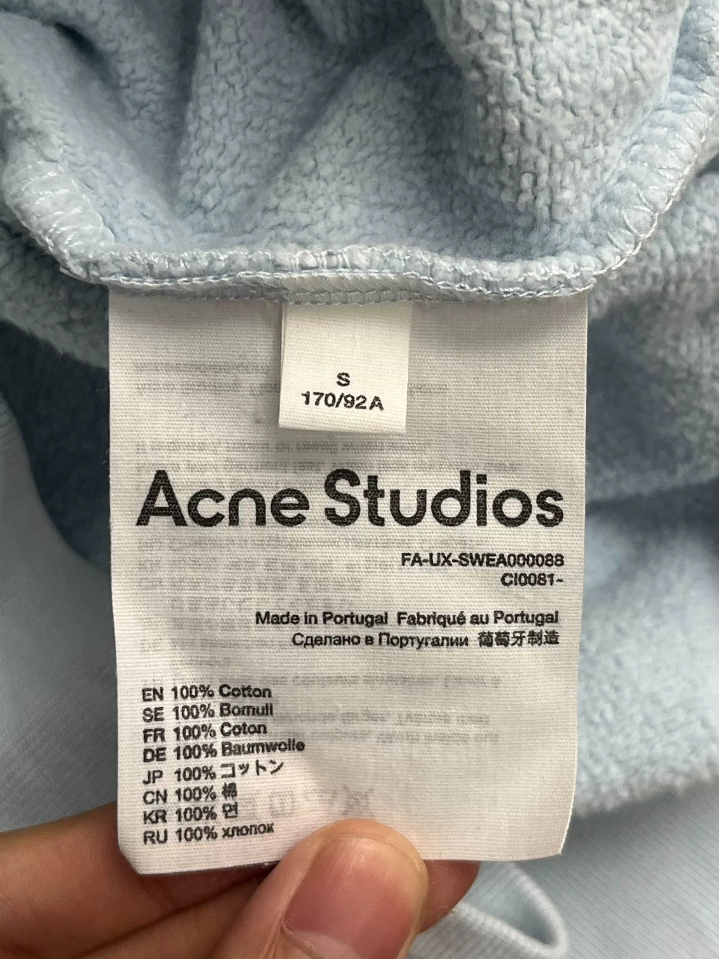 Acne Studios Acne Studios Blue Hoodie S Women Size S / US 4 / IT 40 - 4 Thumbnail