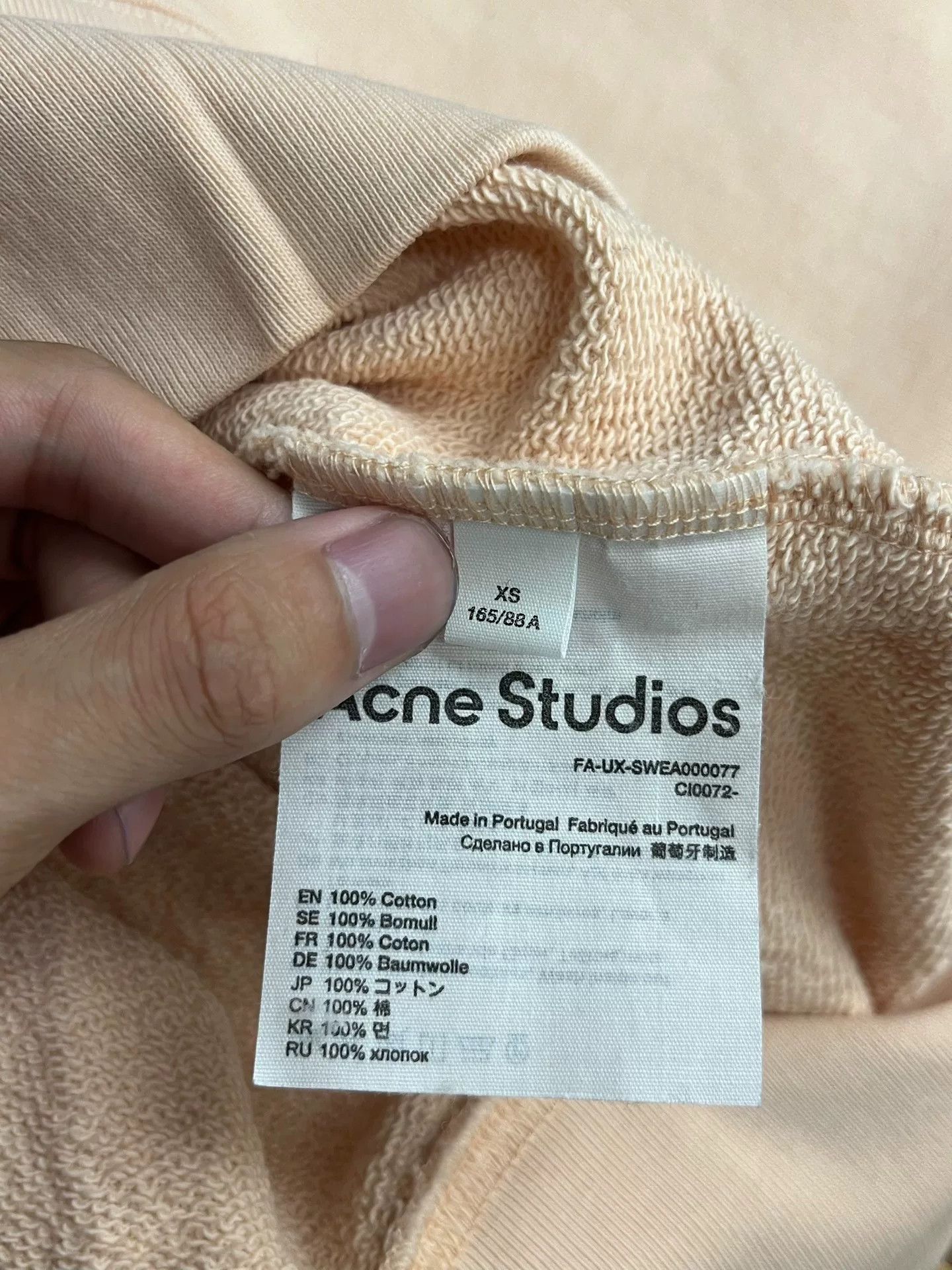 Acne Studios Acne Studios Oversized Pink Hoodie XS Women Size XS / US 0-2 / IT 36-38 - 3 Thumbnail