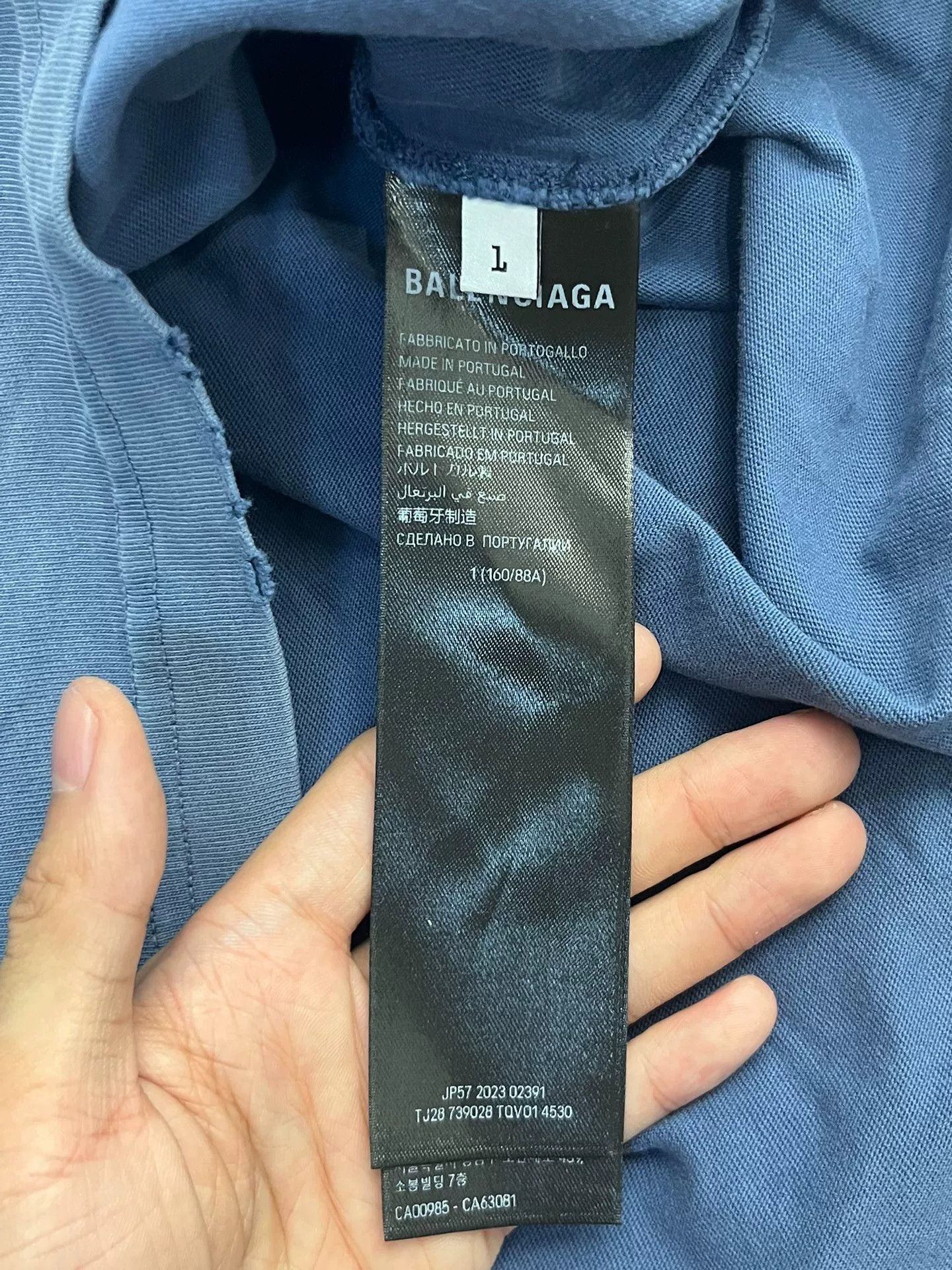 Balenciaga Balenciaga Blue T-Shirt 1 Men Size US XS / EU 42 / 0 - 4 Thumbnail