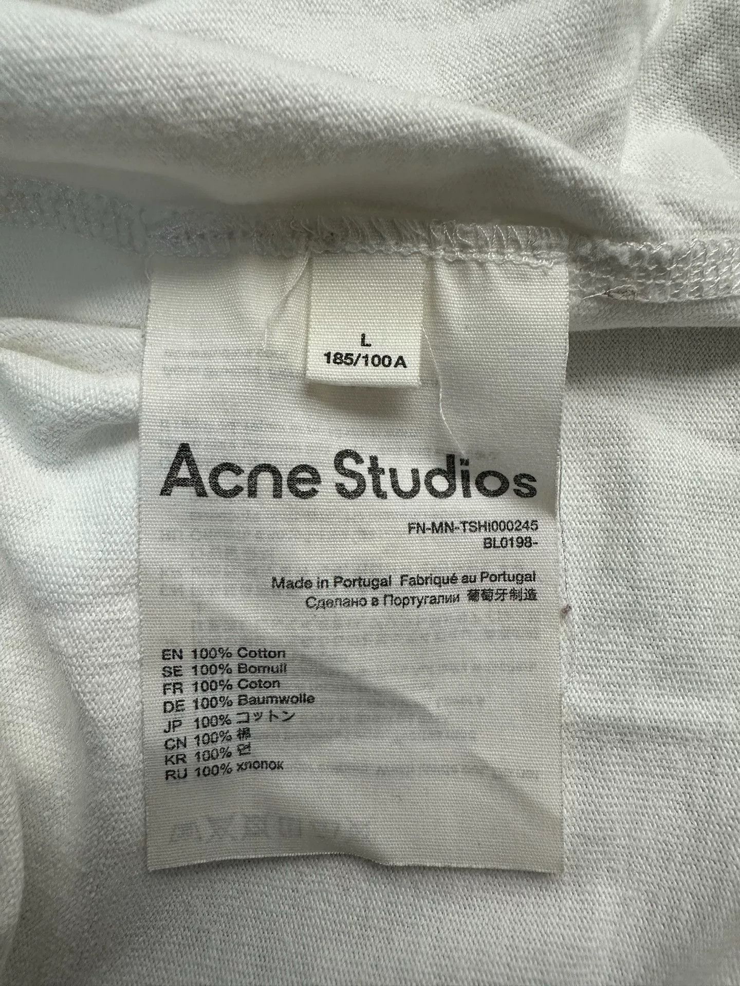 Acne Studios Acne Studios Casual Printed White T-Shirt L Men Size US L / EU 52-54 / 3 - 3 Thumbnail