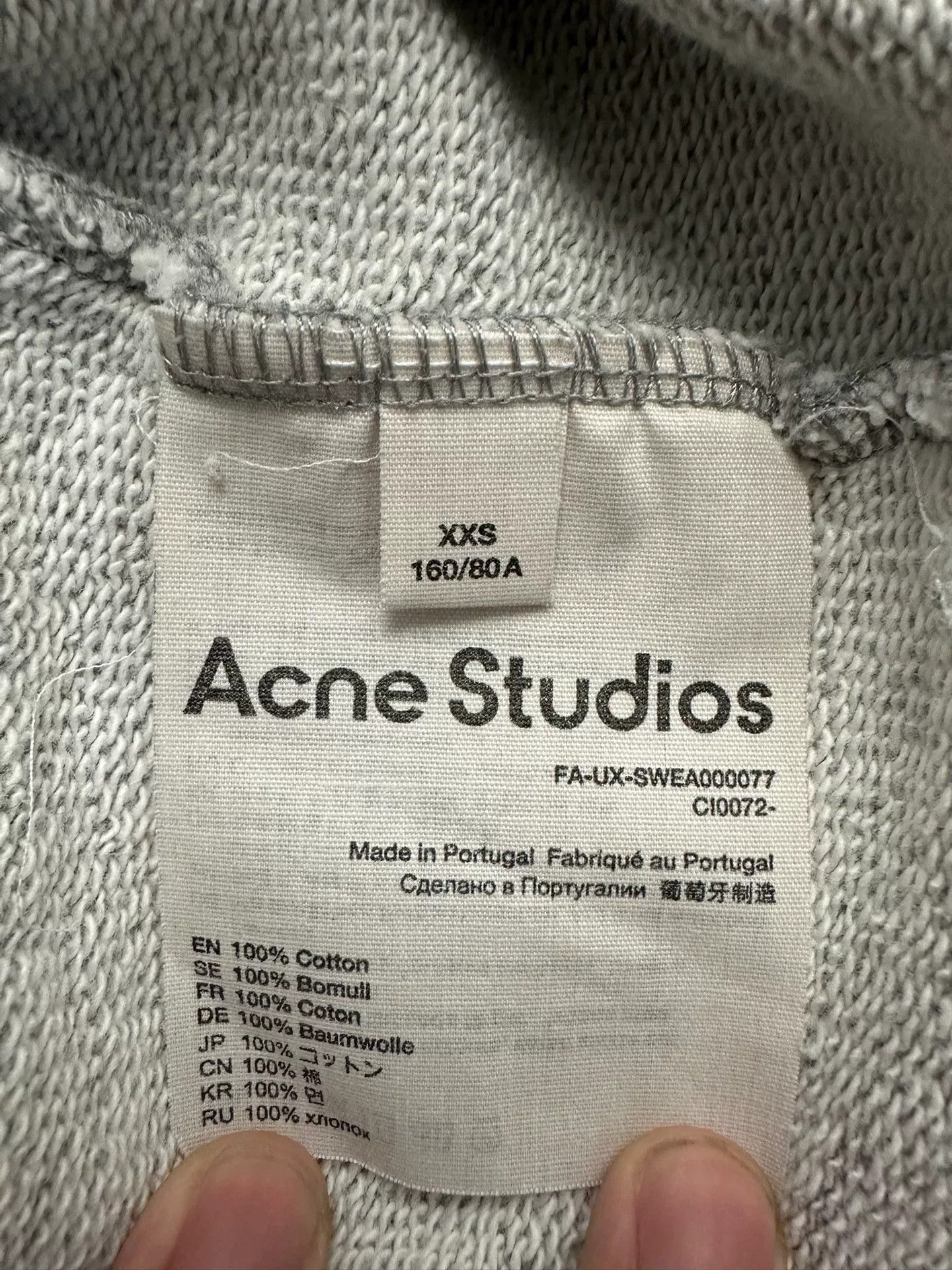 Acne Studios Acne Studios Printed Gray Hoodie XXS Women Size XXS / US 00 / IT 34 - 3 Thumbnail