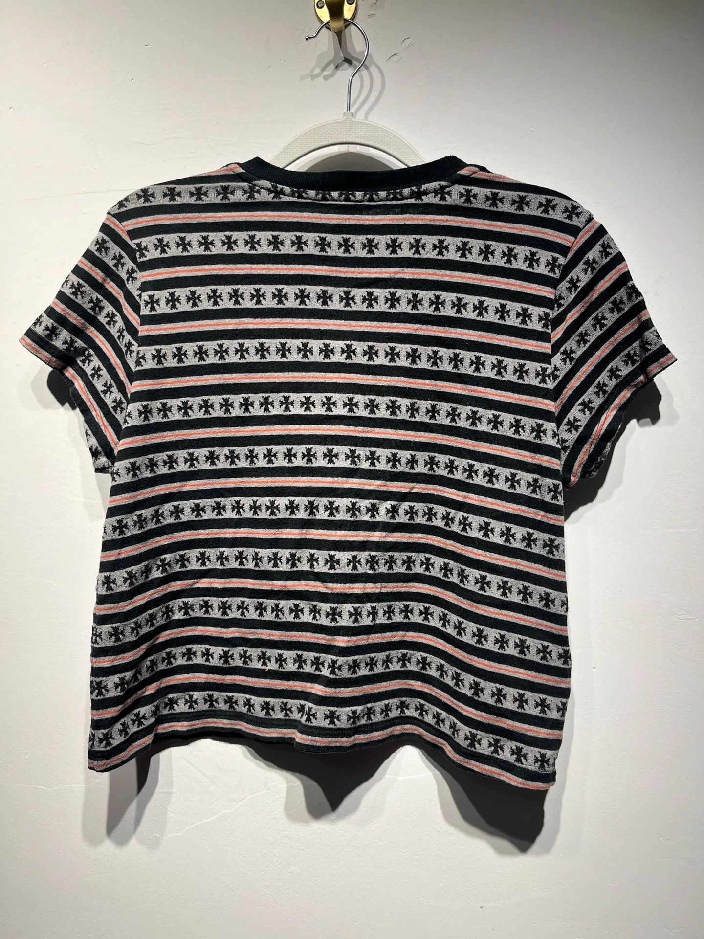 Chrome Hearts Chrome Hearts Embroidered Striped Black T-Shirt M Women Size M / US 6-8 / IT 42-44 - 2 Thumbnail