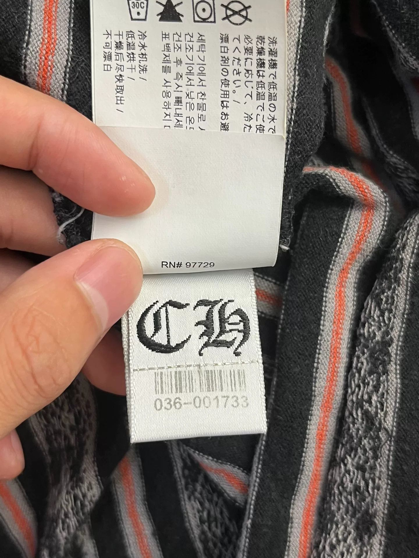 Chrome Hearts Chrome Hearts Embroidered Striped Black T-Shirt M Women Size M / US 6-8 / IT 42-44 - 4 Thumbnail