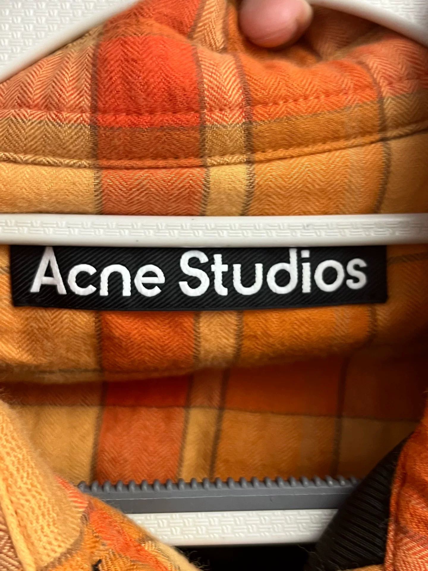 Acne Studios Acne Studios Plaid Cotton Orange Down Jacket XS Women Size XS / US 0-2 / IT 36-38 - 3 Thumbnail
