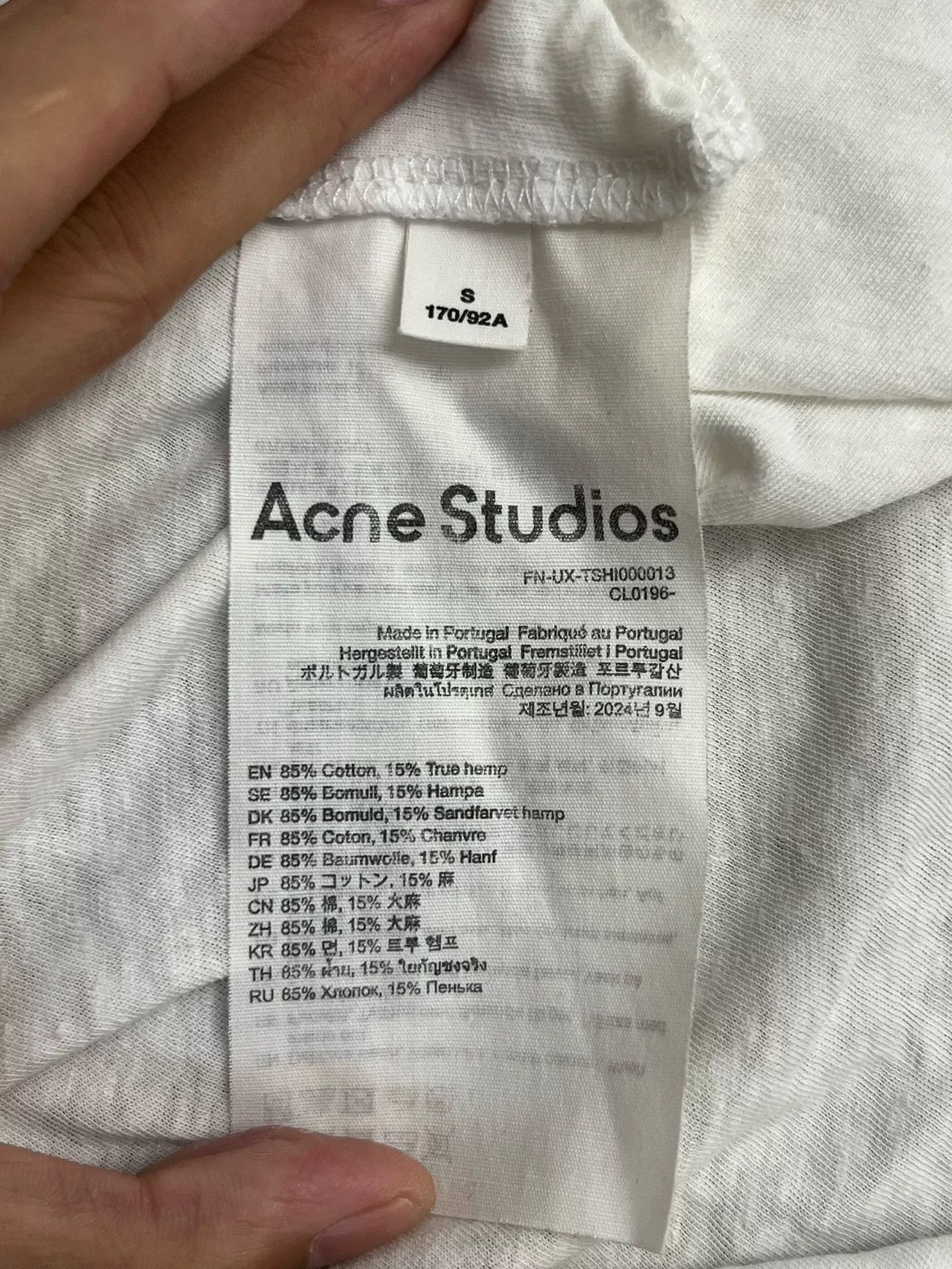 Acne Studios Acne Studios Printed White T-Shirt S Men Size US S / EU 44-46 / 1 - 4 Thumbnail