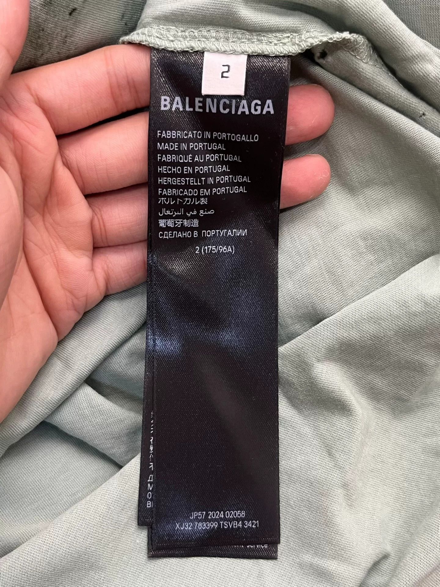 Balenciaga Balenciaga Green T-Shirt 2 Women Size XS / US 0-2 / IT 36-38 - 3 Thumbnail