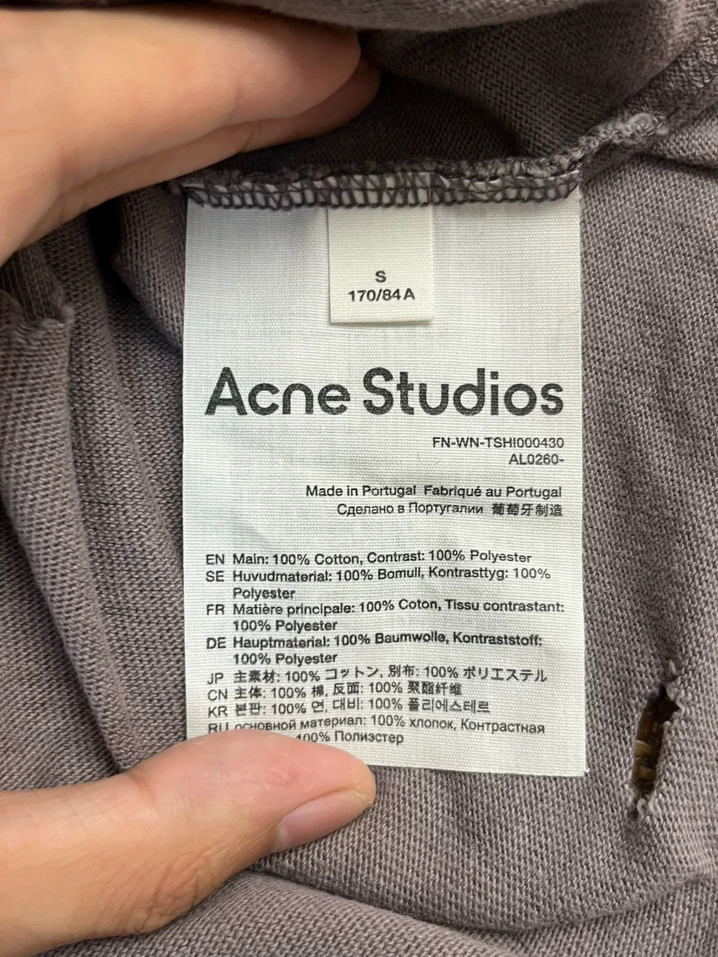 Acne Studios Acne Studios Distressed Purple T-Shirt S Women Size S / US 4 / IT 40 - 3 Thumbnail