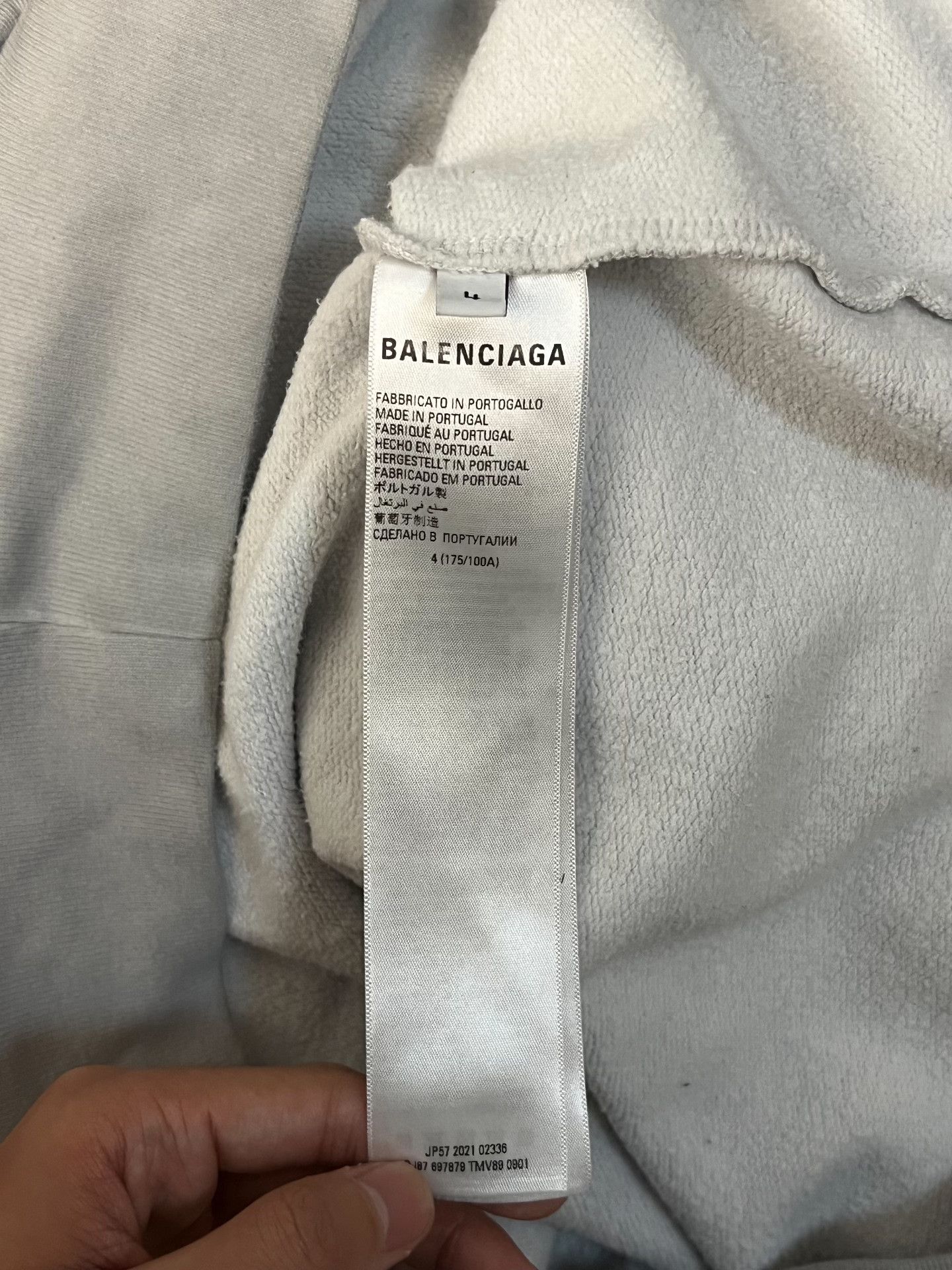 Balenciaga Balenciaga Retro Printed Gray Hoodie 4 Men Size US XS / EU 42 / 0 - 4 Thumbnail