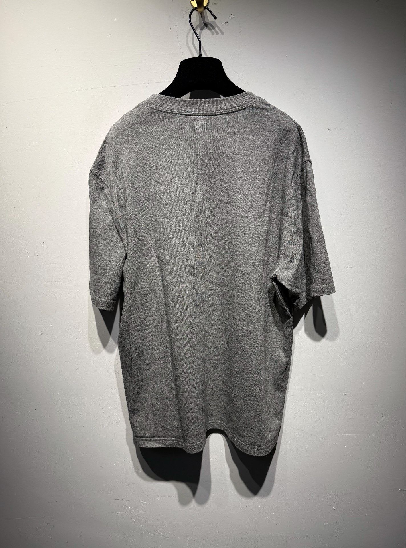 AMI Ami Embroidered Gray T-Shirt S Women Size S / US 4 / IT 40 - 2 Thumbnail