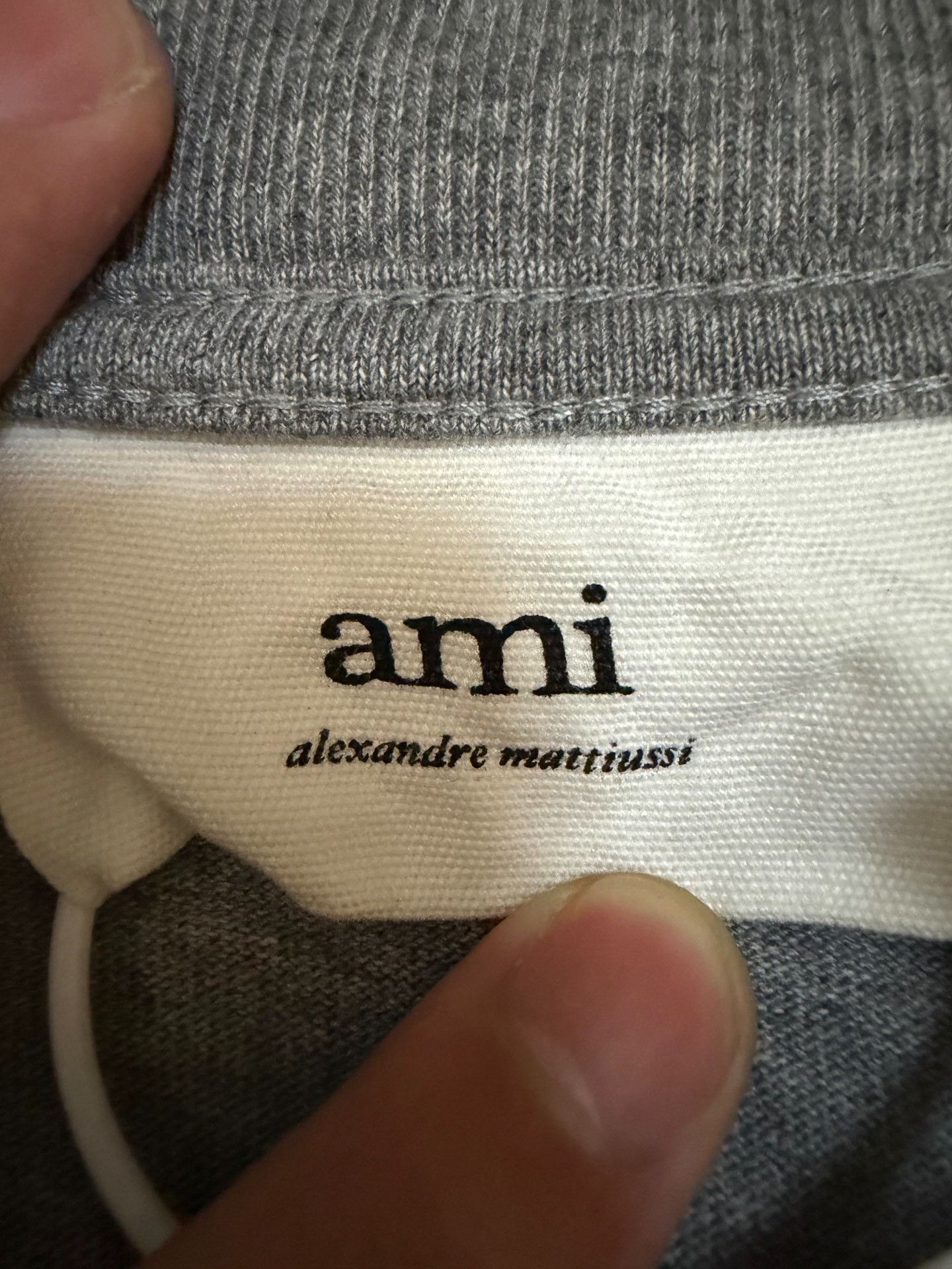 AMI Ami Embroidered Gray T-Shirt S Women Size S / US 4 / IT 40 - 3 Thumbnail
