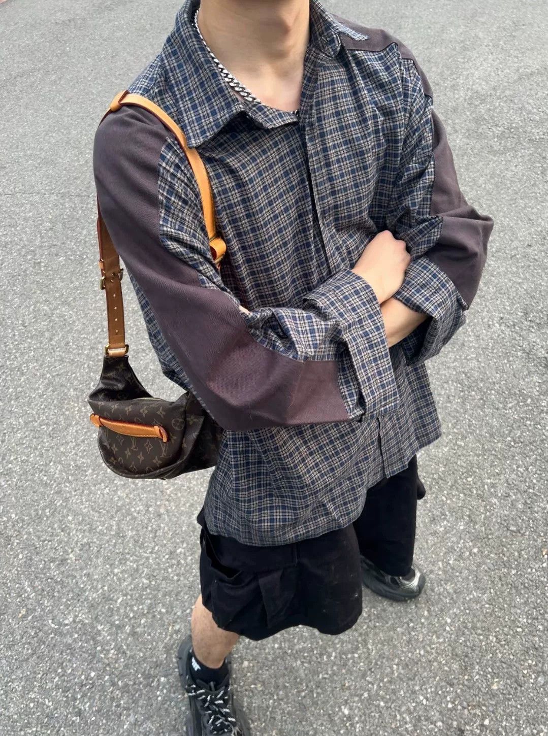 Acne Studios Acne Studios Patchwork Plaid Blue Shirt 44 Men Size US L / EU 52-54 / 3 - 5 Thumbnail