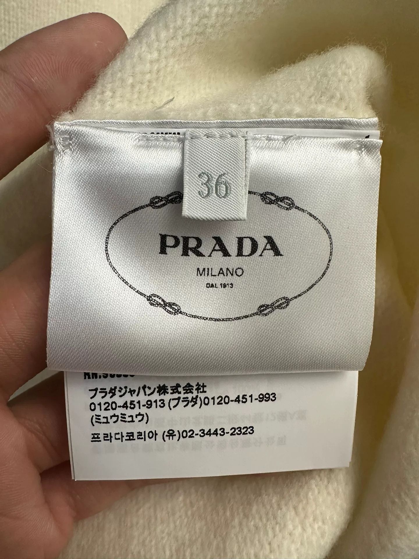 Prada Prada White Sweater 36 Women Size S / US 4 / IT 40 - 3 Thumbnail