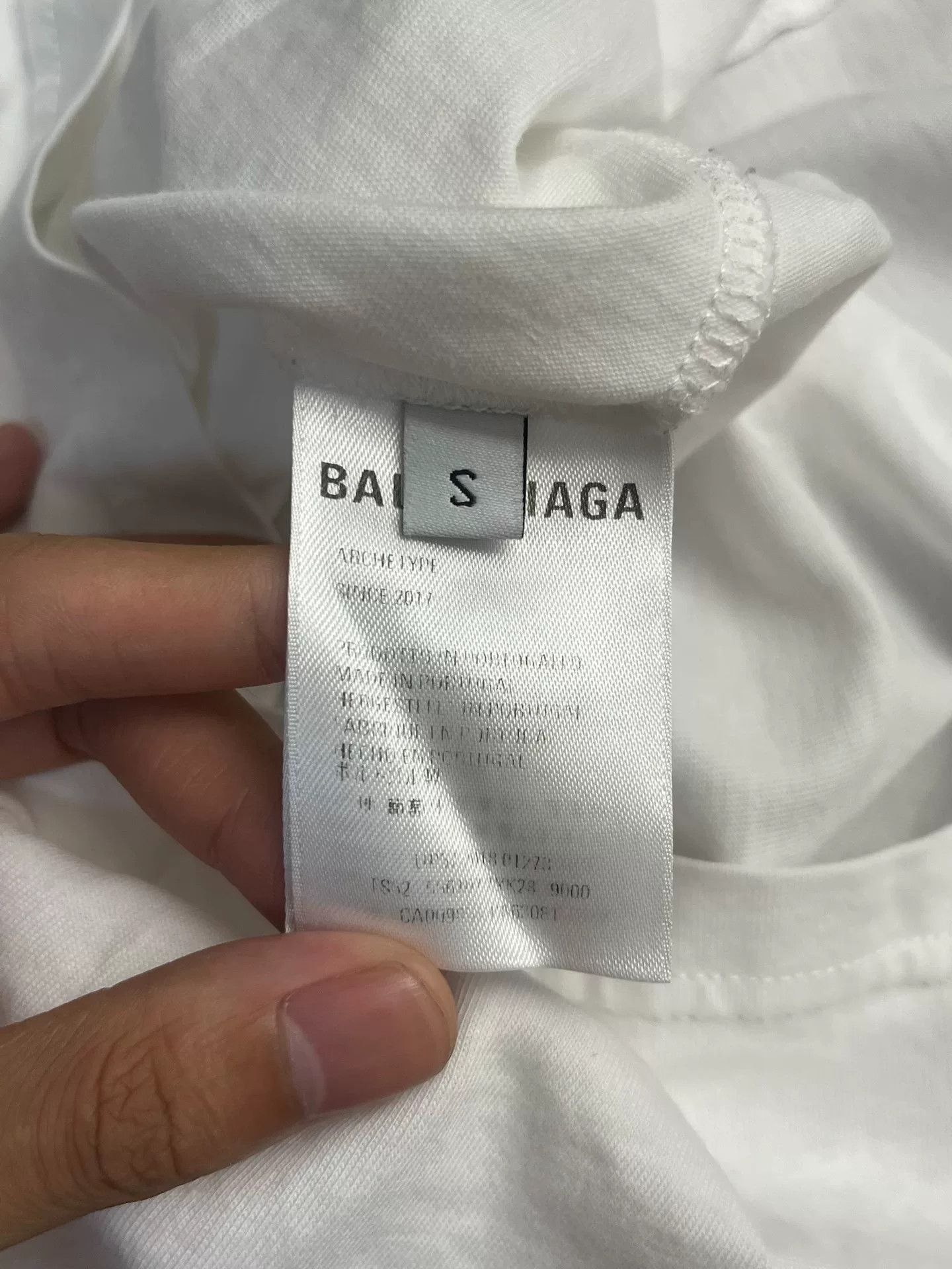 Balenciaga Balenciaga Printed White T-Shirt S Women Size S / US 4 / IT 40 - 3 Thumbnail