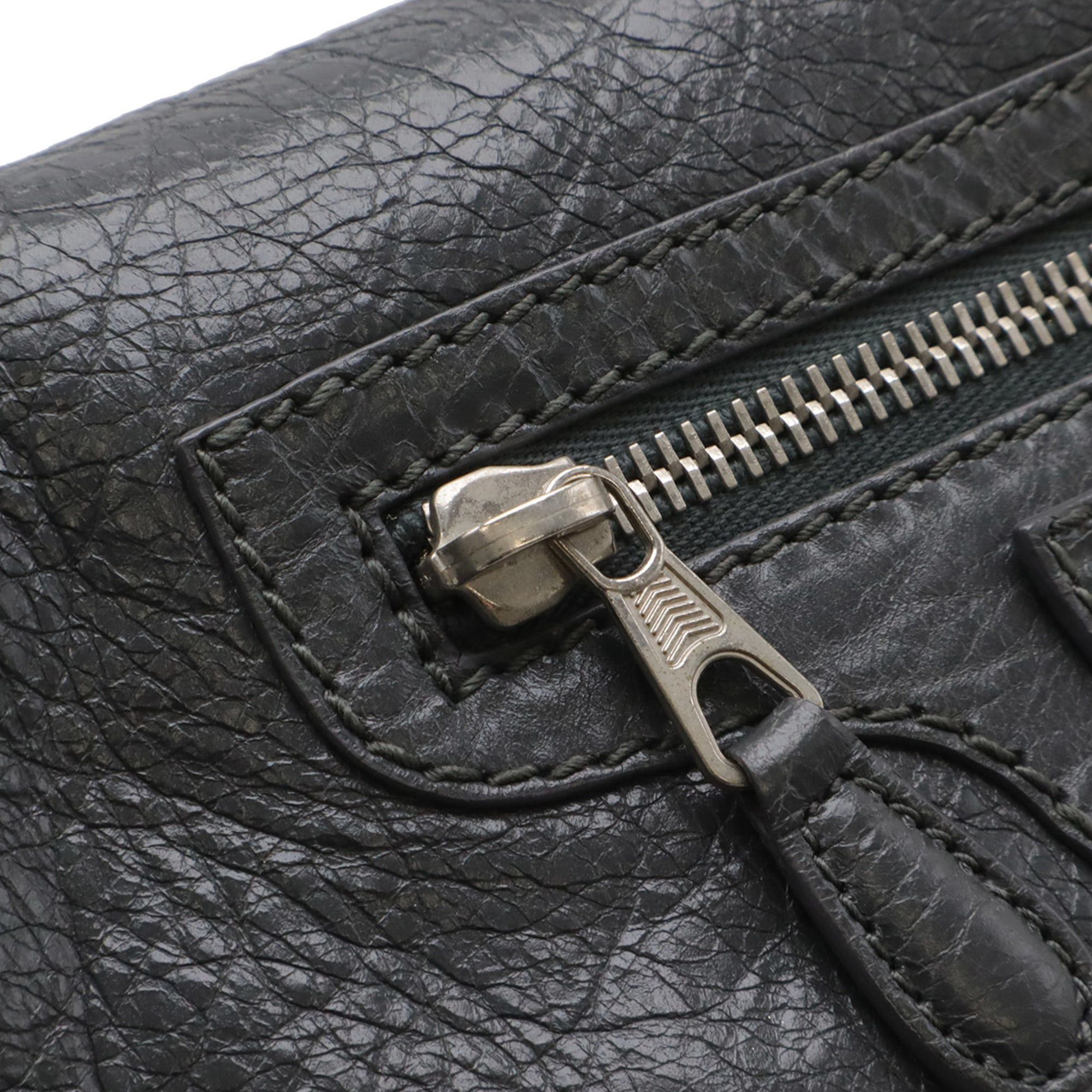 Balenciaga BALENCIAGA The Giant Envelope Clutch Bag Shoulder Leather Dark Gray 327079 Size ONE SIZE - 5 Thumbnail