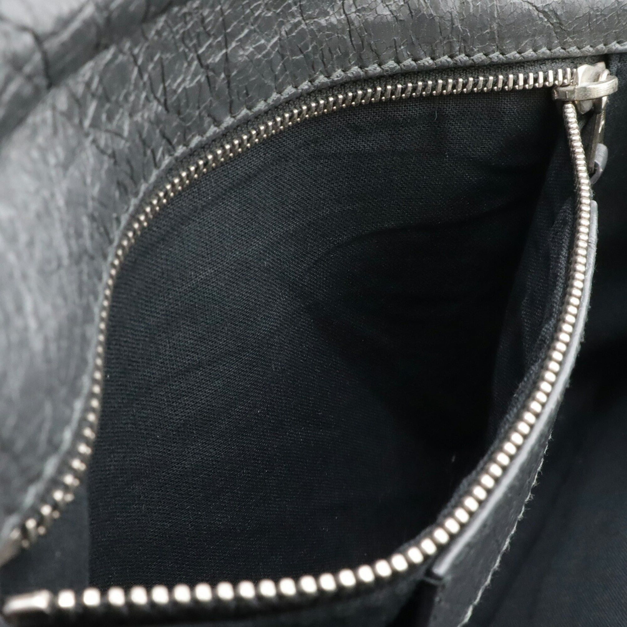 Balenciaga BALENCIAGA The Giant Envelope Clutch Bag Shoulder Leather Dark Gray 327079 Size ONE SIZE - 8 Thumbnail