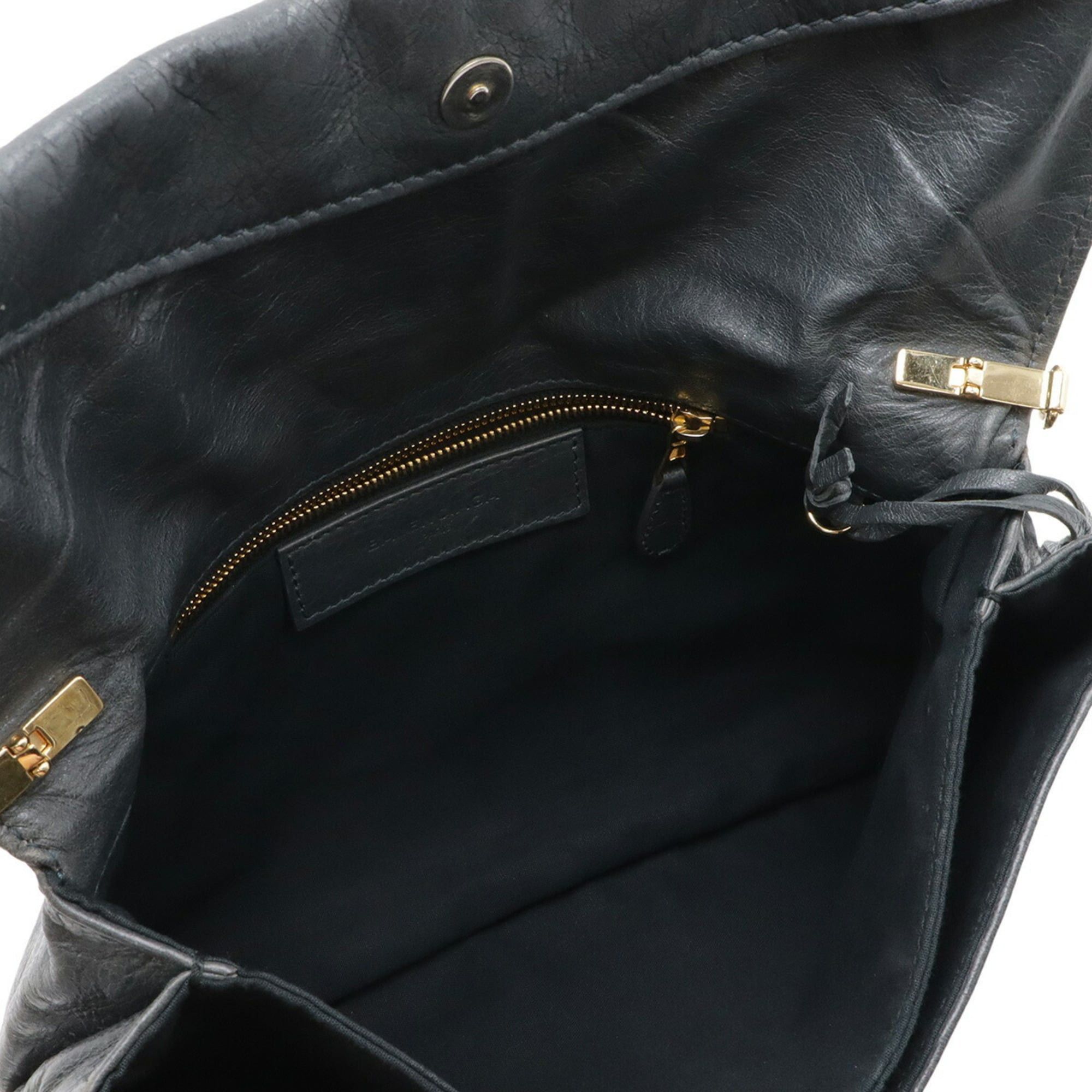 Balenciaga BALENCIAGA The Giant Envelope Clutch Bag Shoulder Leather Dark Gray 327079 Size ONE SIZE - 7 Thumbnail