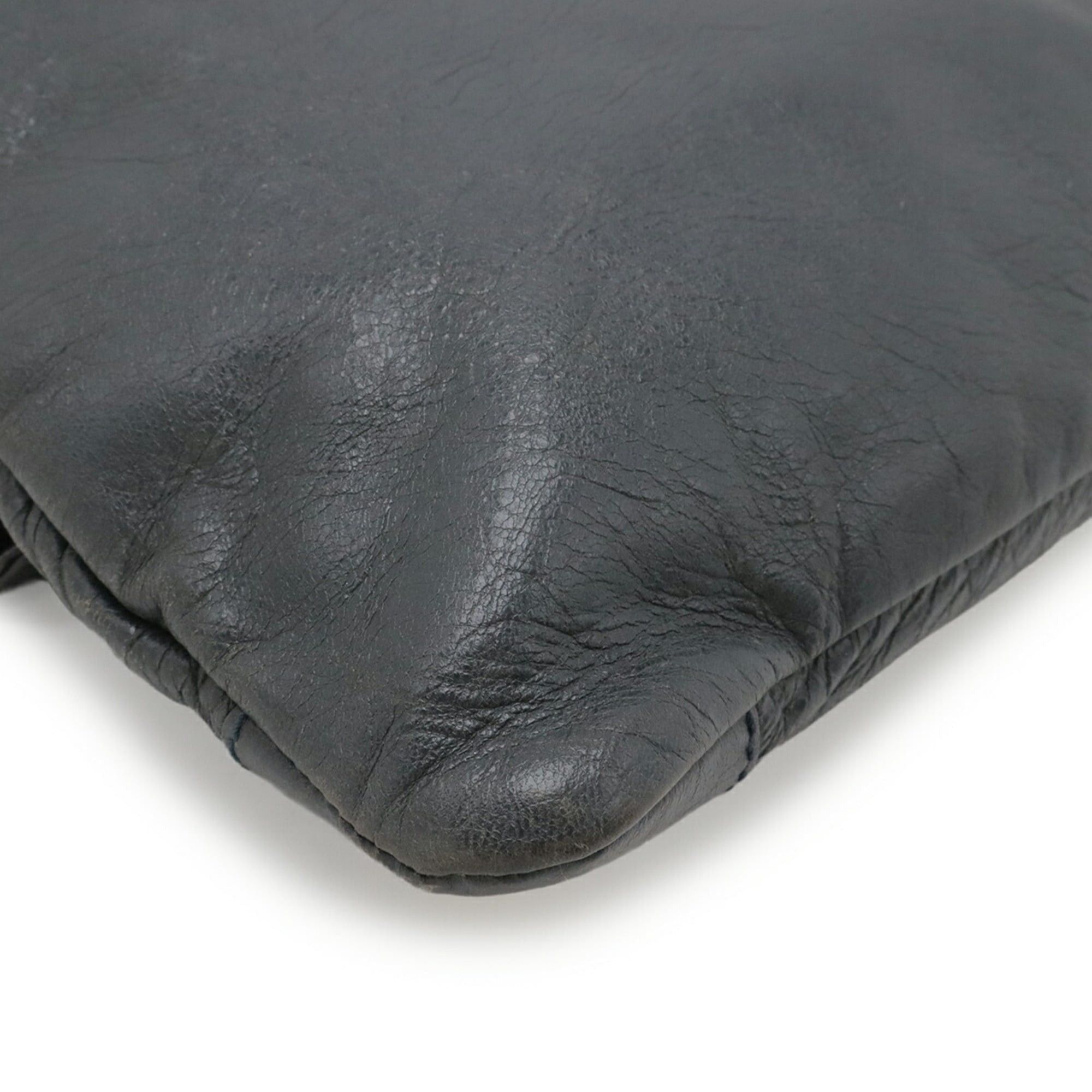 Balenciaga BALENCIAGA The Giant Envelope Clutch Bag Shoulder Leather Dark Gray 327079 Size ONE SIZE - 4 Thumbnail