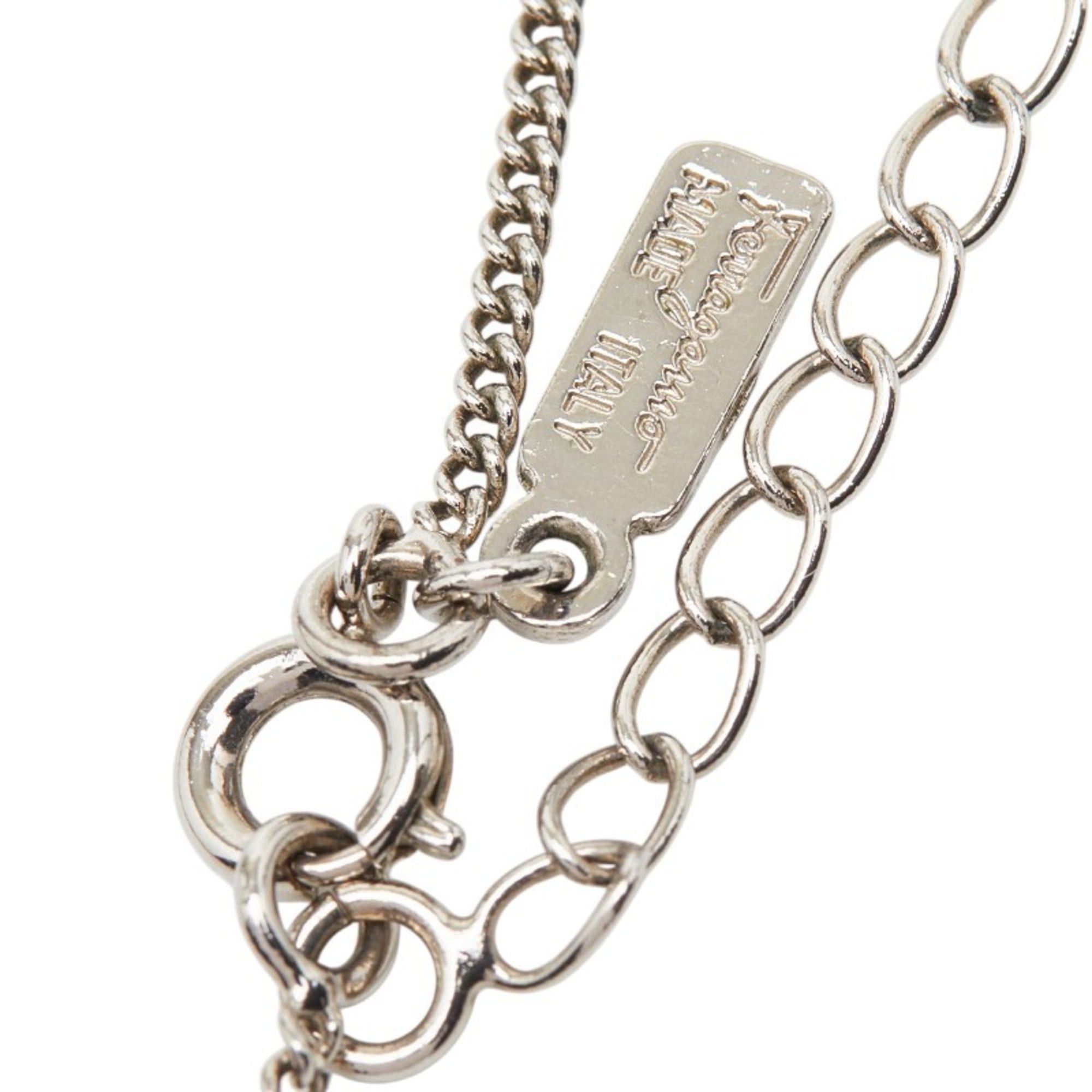 Salvatore Ferragamo Salvatore Ferragamo Gancini Necklace, Silver Metal Rhinestone, Women's Size ONE SIZE - 5 Thumbnail