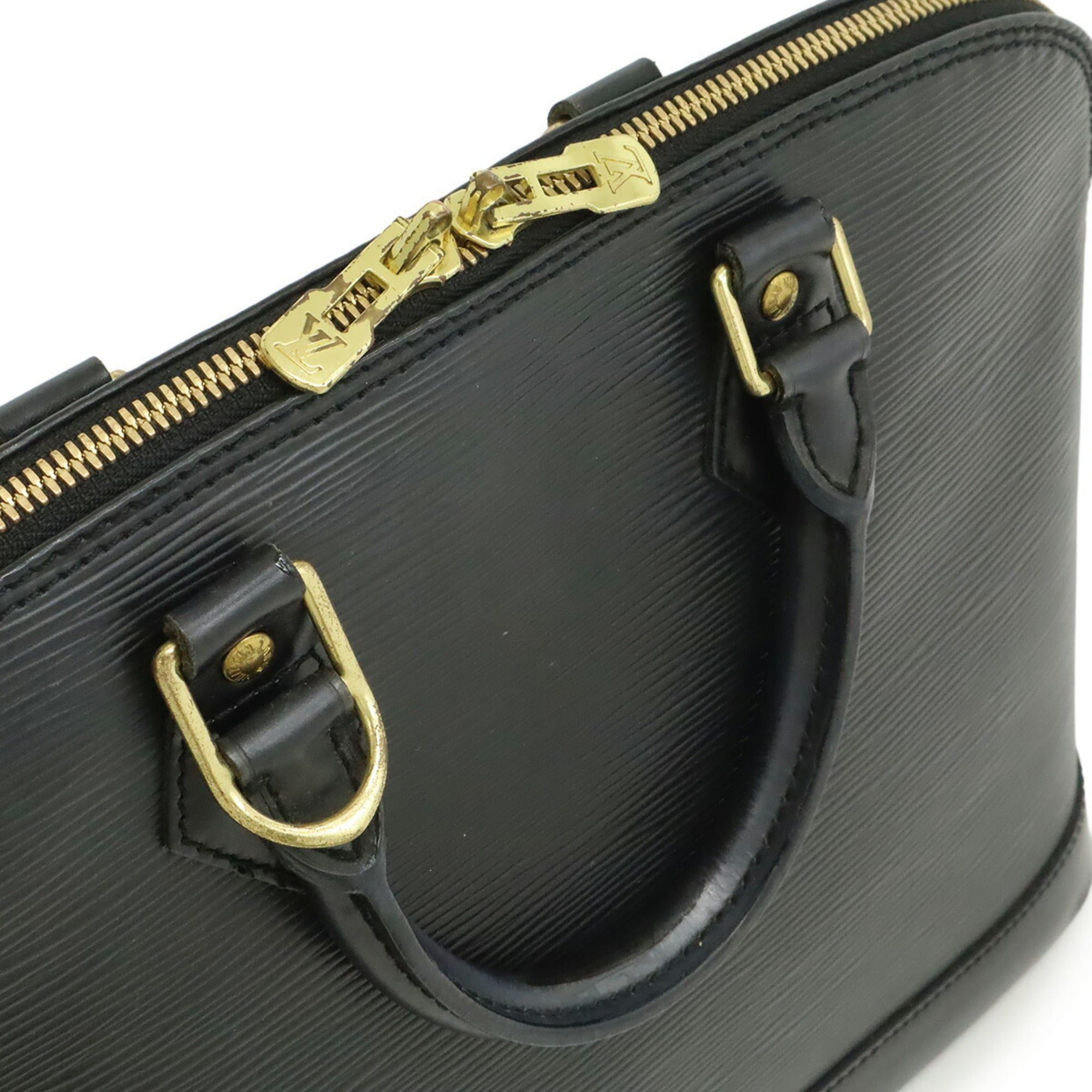 Louis Vuitton LOUIS VUITTON Epi Alma Handbag Leather Noir Black M52142 Size ONE SIZE - 7 Thumbnail