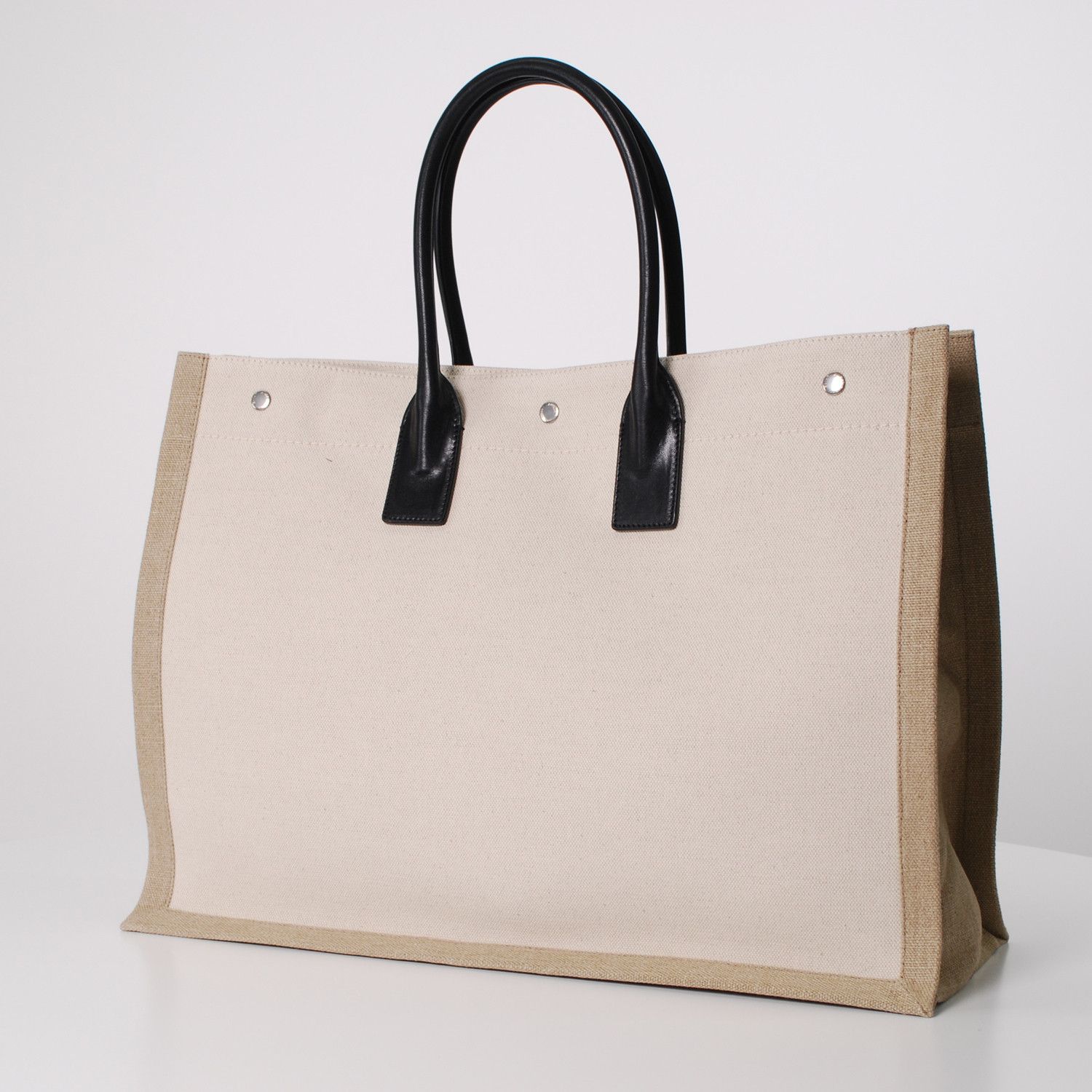 Saint Laurent Paris beige large Rive Gauche tote bag Size ONE SIZE - 2 Thumbnail