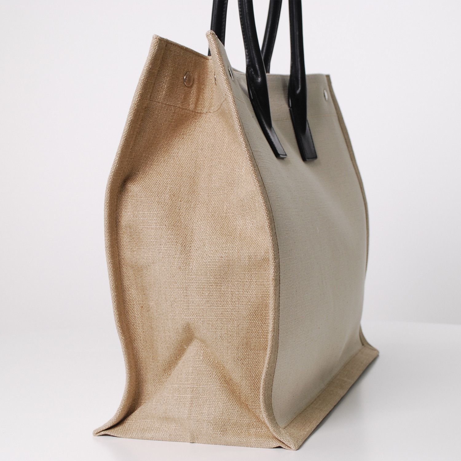Saint Laurent Paris beige large Rive Gauche tote bag Size ONE SIZE - 3 Thumbnail