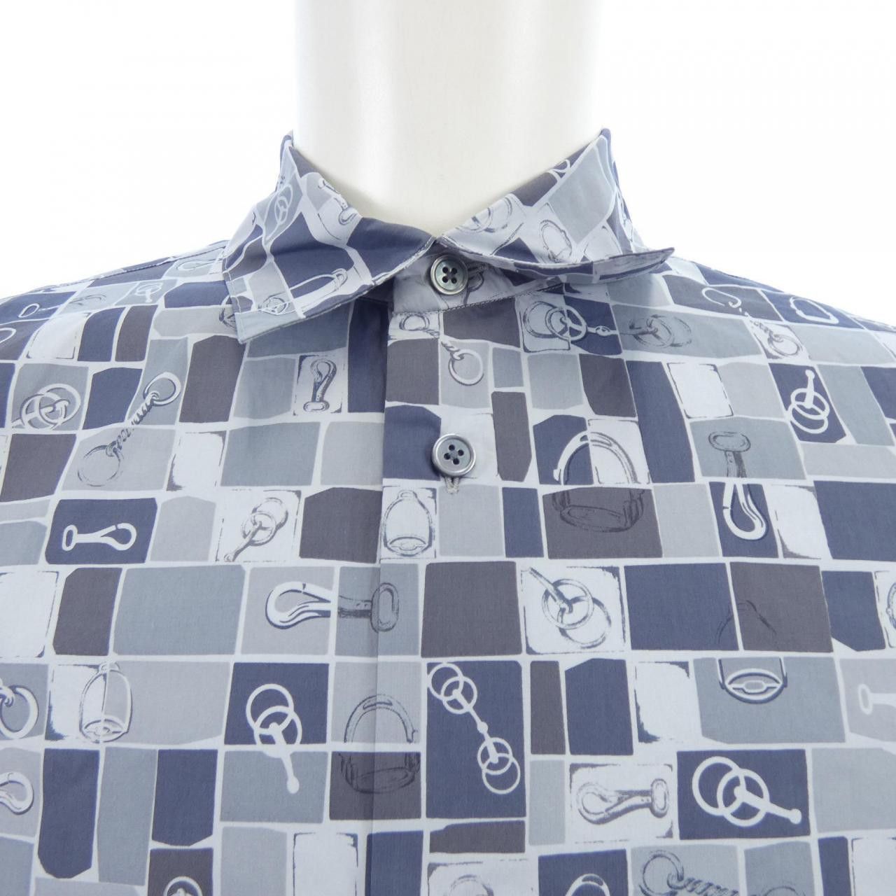 Hermes Hermes Hermes Shirt38 Textile Dress Shirt DUTY FREE for USA Size ONE SIZE - 5 Thumbnail
