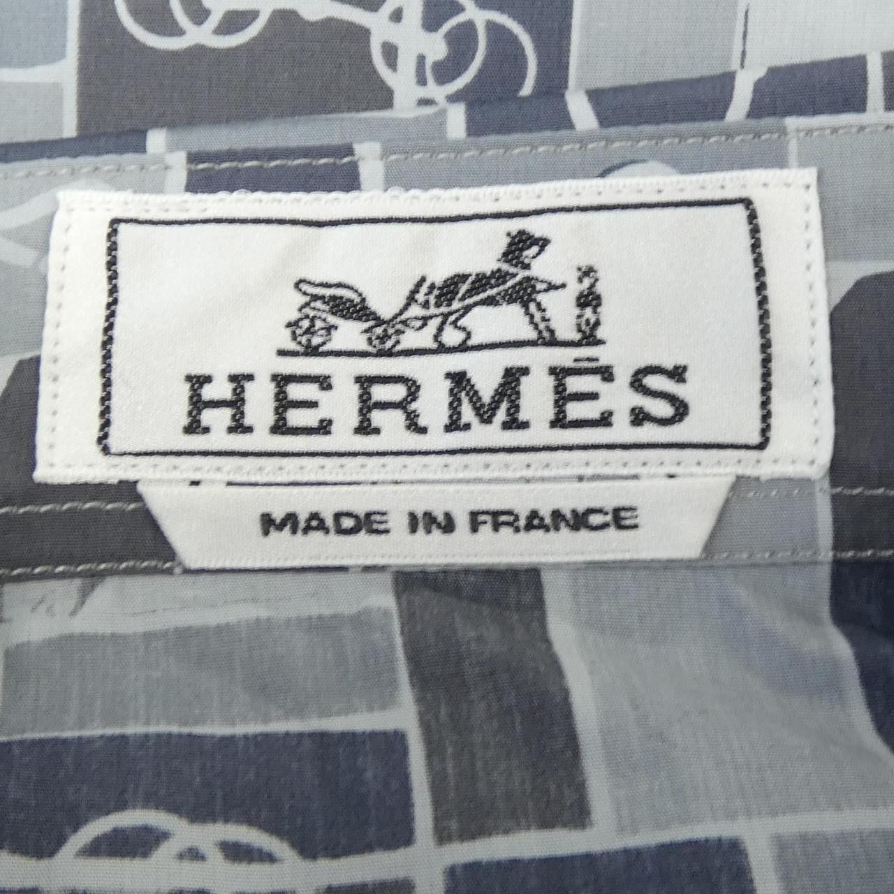 Hermes Hermes Hermes Shirt38 Textile Dress Shirt DUTY FREE for USA Size ONE SIZE - 4 Thumbnail