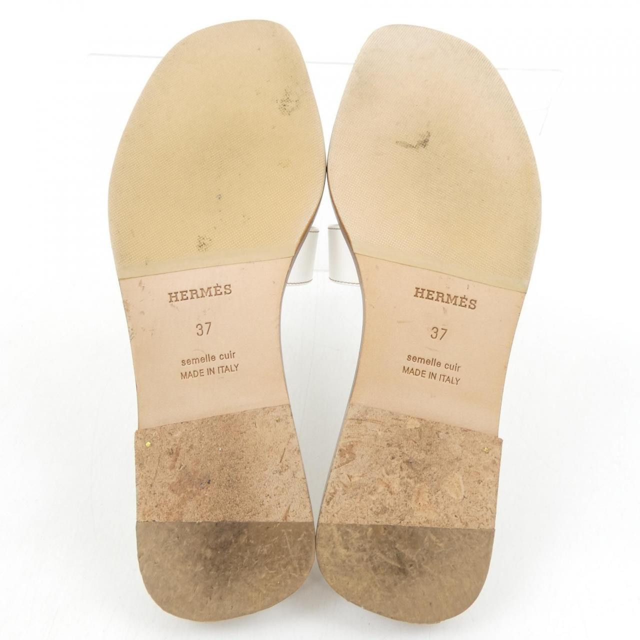 Hermes Hermes Hermes Oran Box Calf Sandals Leather Shoes DUTY FREE for USA Size ONE SIZE - 4 Thumbnail