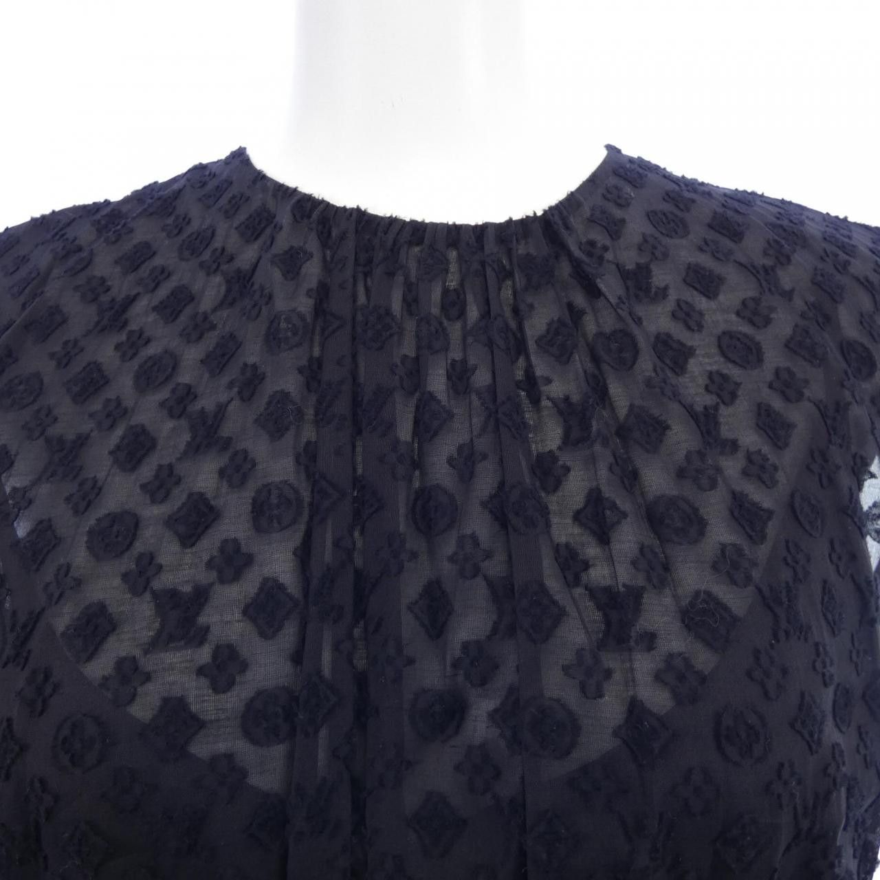 Louis Vuitton Louis Vuitton Louis Vuitton Monogram Fil Coupe Dress Textile Dresses FTDR49UM7 DUTY FREE for USA Size ONE SIZE - 5 Thumbnail