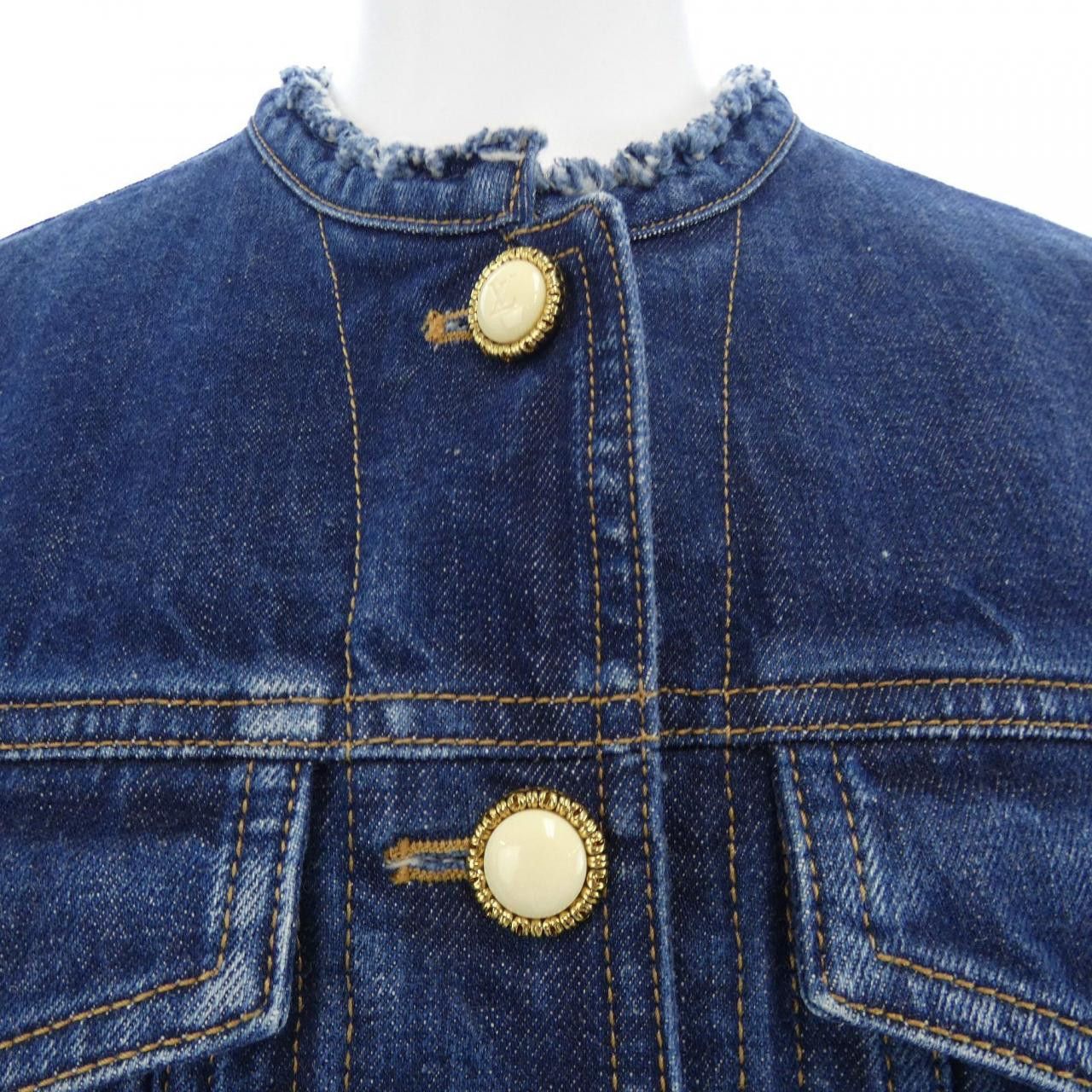 Louis Vuitton Louis Vuitton Louis Vuitton Denim Tailcoat Jacket Coat Textile Outerwear FMVE99GM1 DUTY FREE for USA Size ONE SIZE - 5 Thumbnail