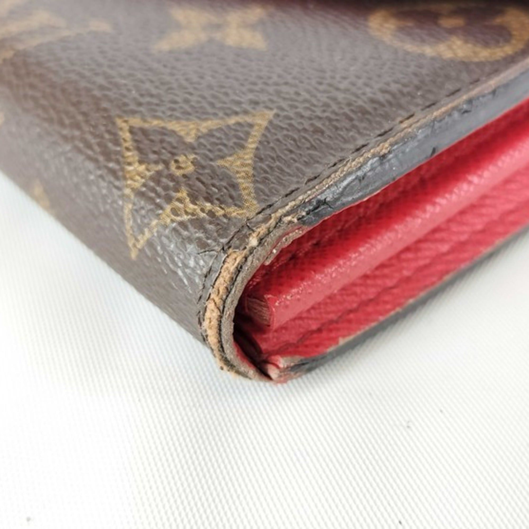 Louis Vuitton Louis Vuitton Long Wallet Portefeuille Sarah M62236 Brown x Coquelicot Monogram Women's Flap Size ONE SIZE - 2 Thumbnail