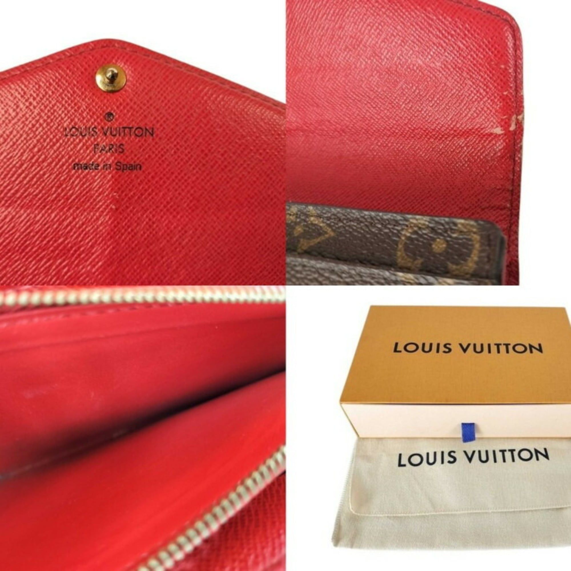 Louis Vuitton Louis Vuitton Long Wallet Portefeuille Sarah M62236 Brown x Coquelicot Monogram Women's Flap Size ONE SIZE - 7 Thumbnail