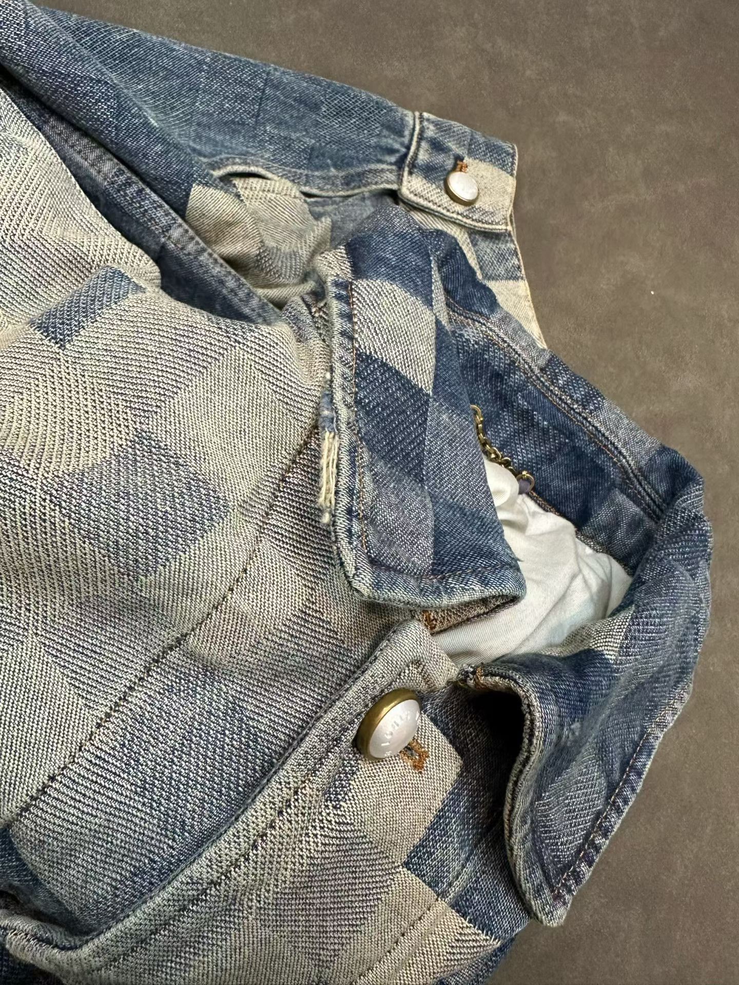 Louis Vuitton Louis Vuitton Pharrell Mosaic Check Denim Jacket Size US M / EU 48-50 / 2 - 3 Thumbnail