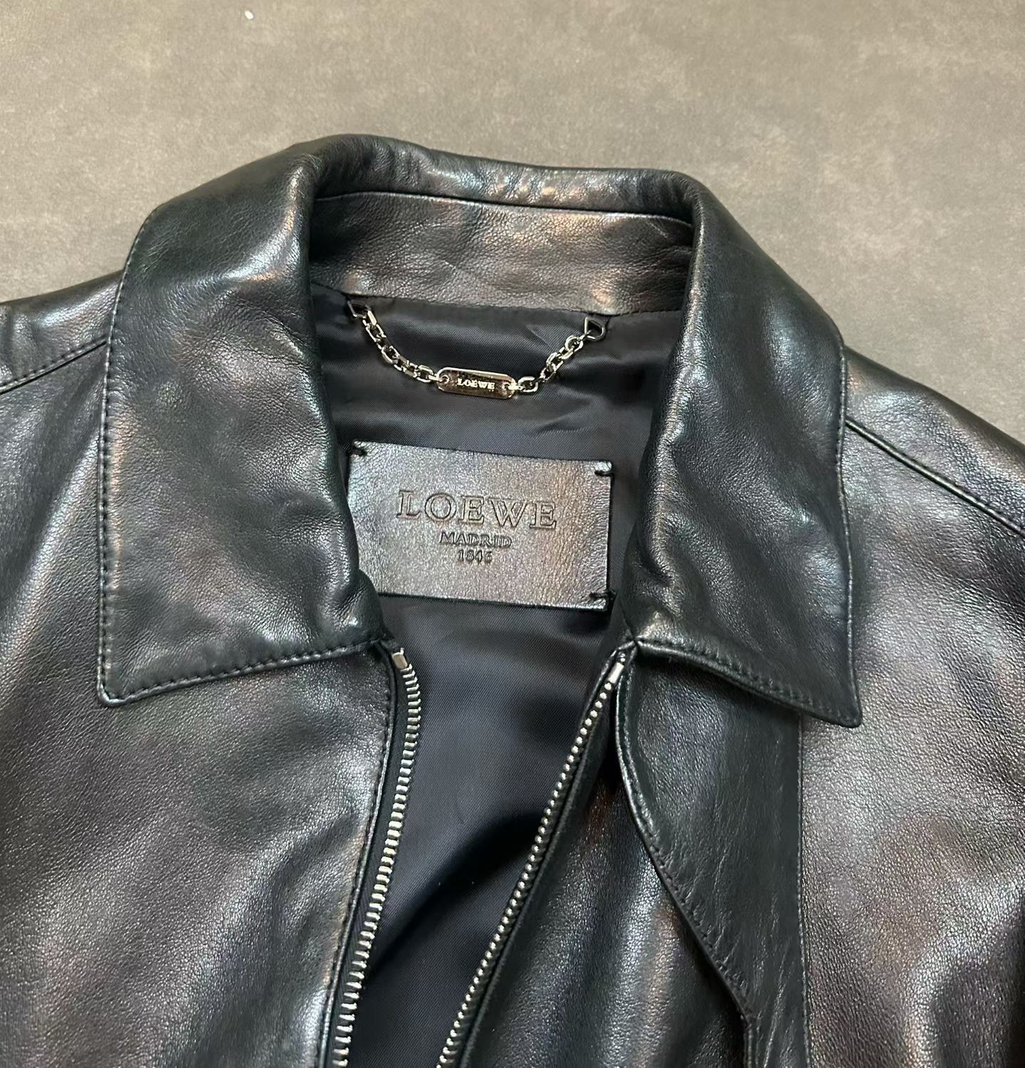 Loewe Loewe Lamb Fur Collar Leather Jacket Size US M / EU 48-50 / 2 - 3 Thumbnail