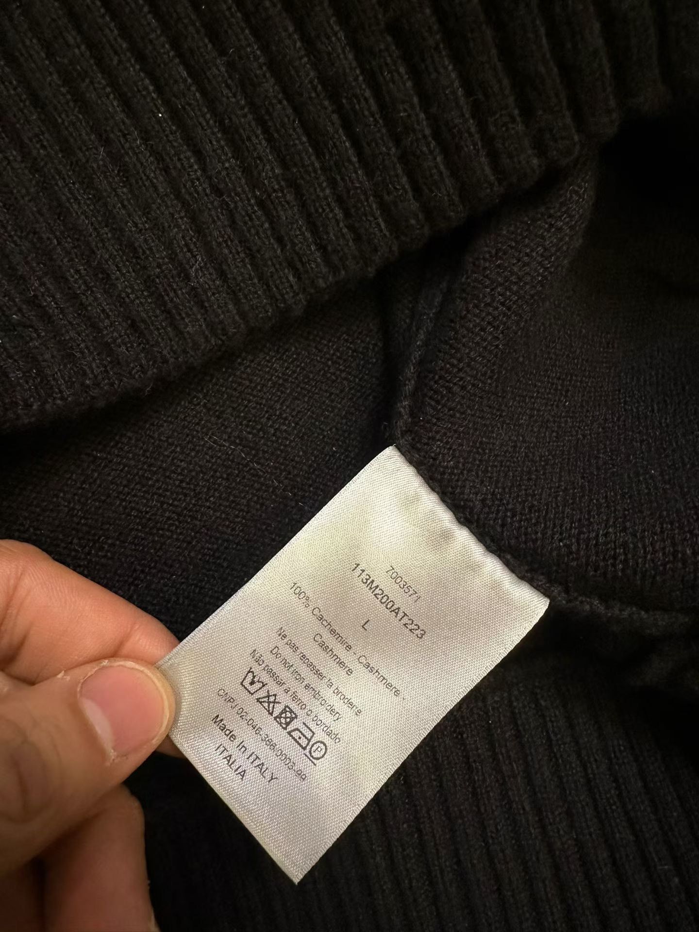 Dior Dior Letter Embroidery Cashmere Zip Hoodie Size US L / EU 52-54 / 3 - 6 Thumbnail