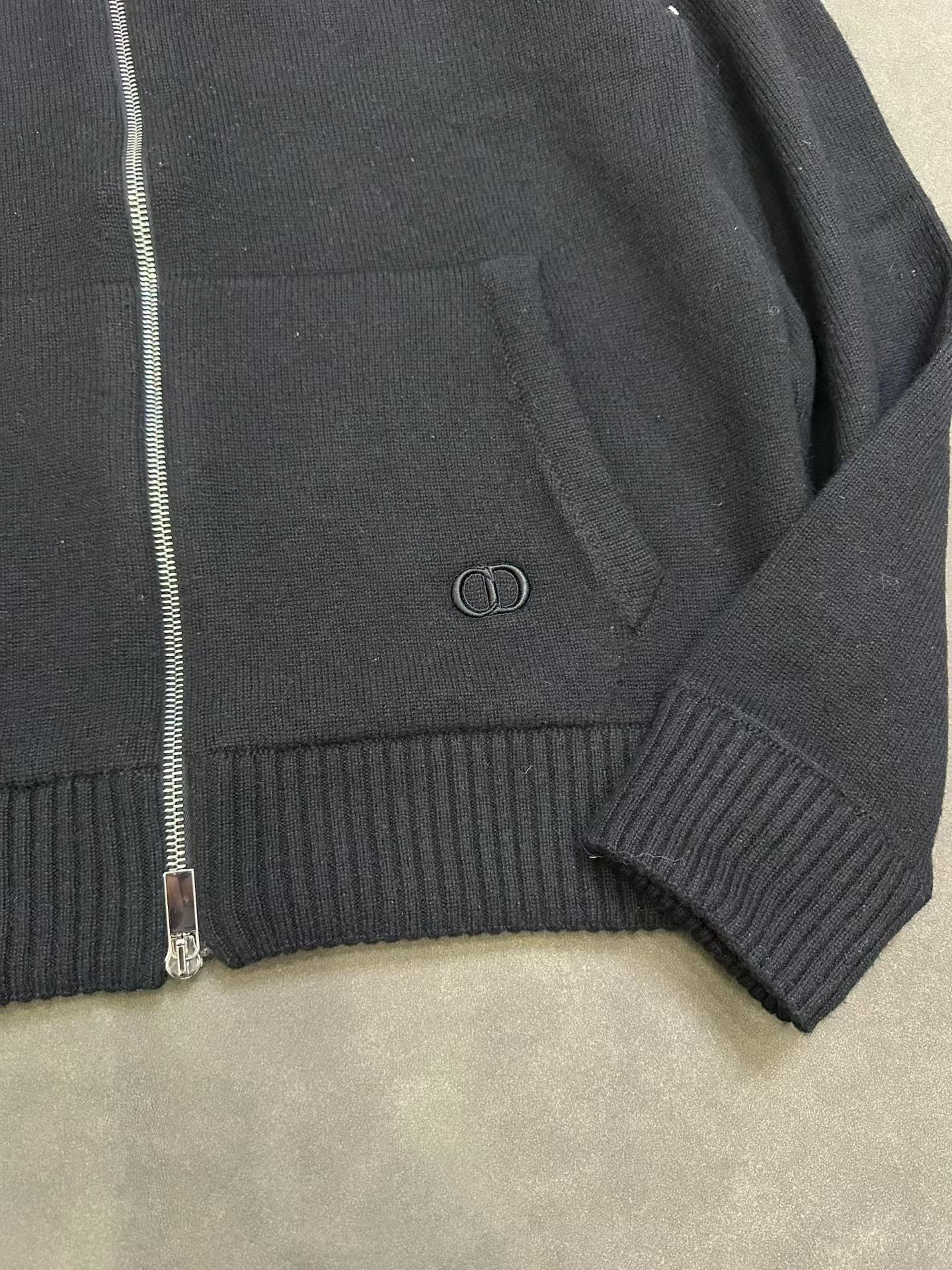 Dior Dior Letter Embroidery Cashmere Zip Hoodie Size US L / EU 52-54 / 3 - 4 Thumbnail
