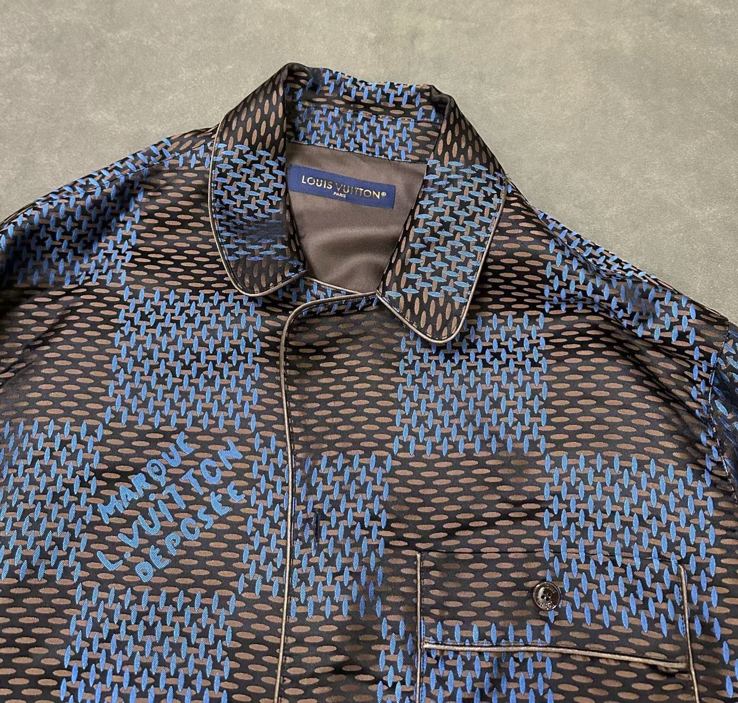 Louis Vuitton Louis Vuitton Damier Silk Shirt Jacket Size US XL / EU 56 / 4 - 3 Thumbnail