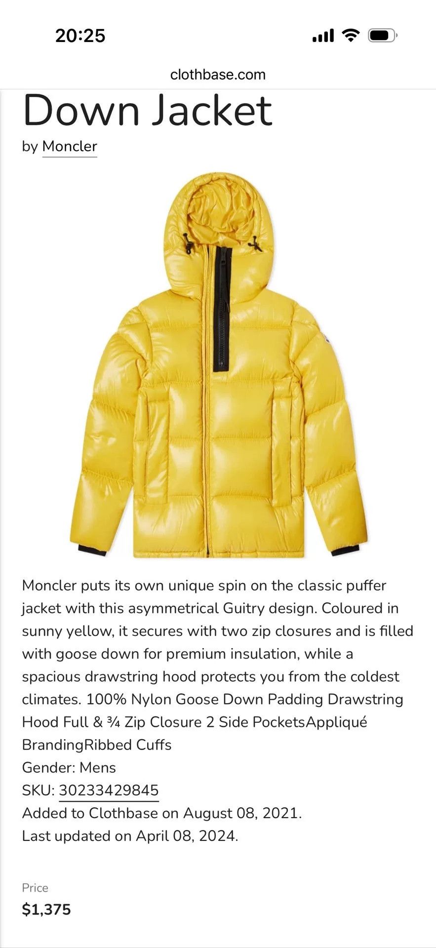 Moncler Moncler Guitry Asymmetric Hooded Down Jacket Size US XL / EU 56 / 4 - 9 Thumbnail