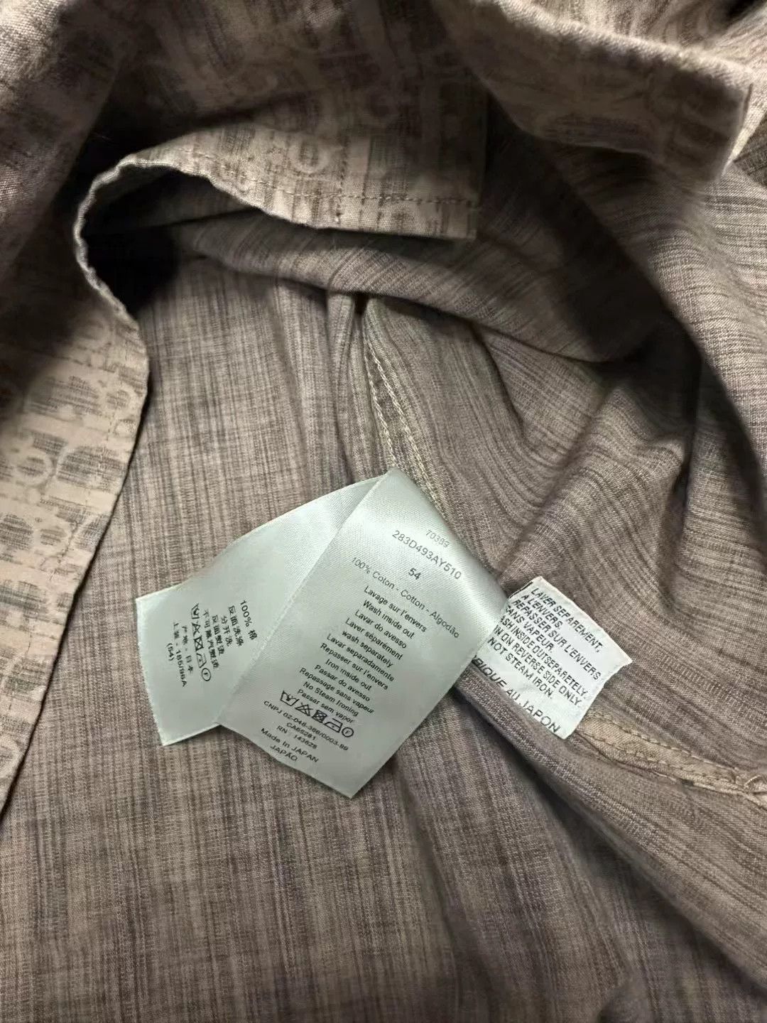 Dior Dior Logo Printed Denim Shirt Size US L / EU 52-54 / 3 - 4 Thumbnail