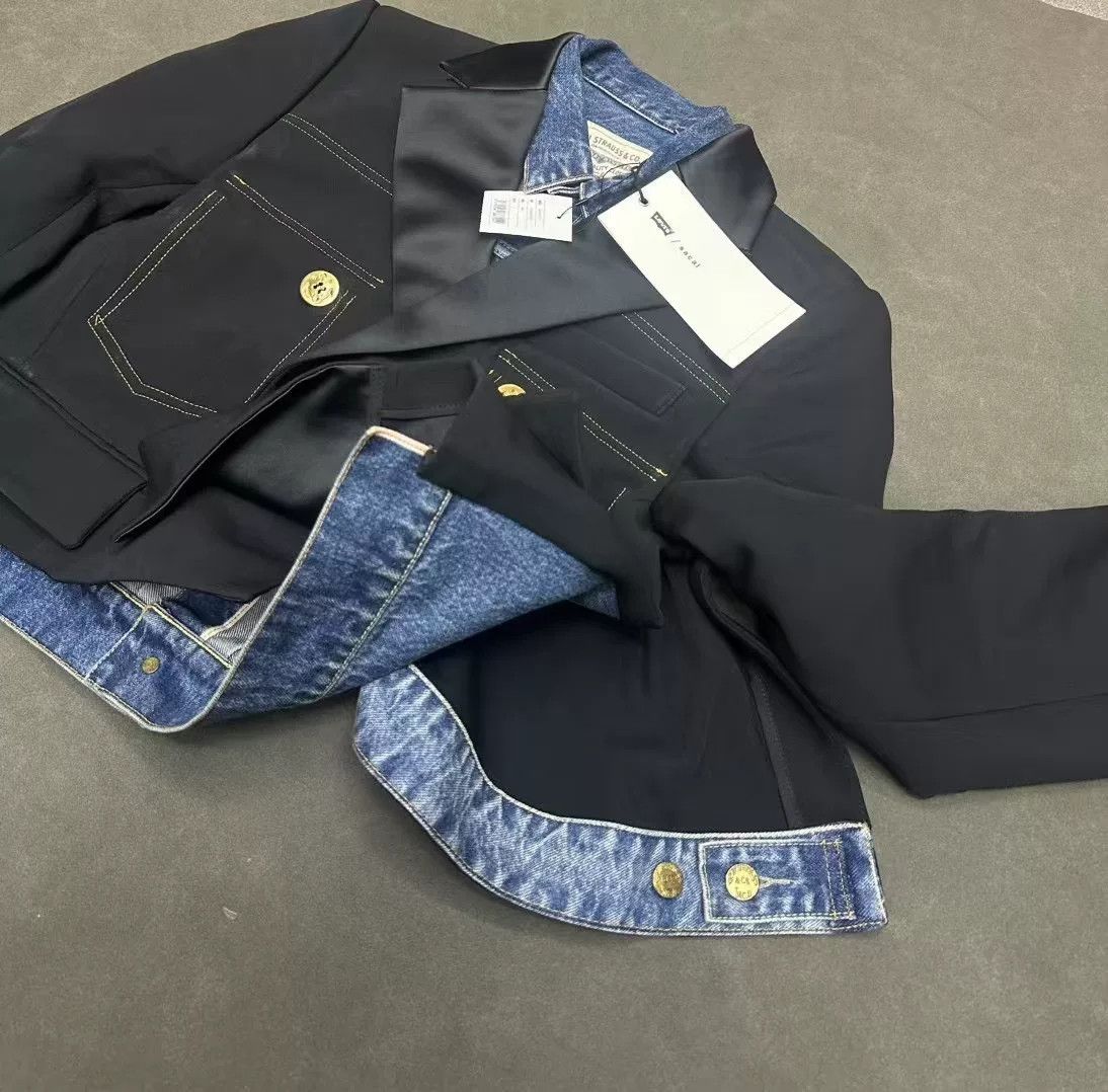 Sacai Sacai x Levi's 25SS Denim Patchwork Blazer Size XS / US 0-2 / IT 36-38 - 3 Thumbnail