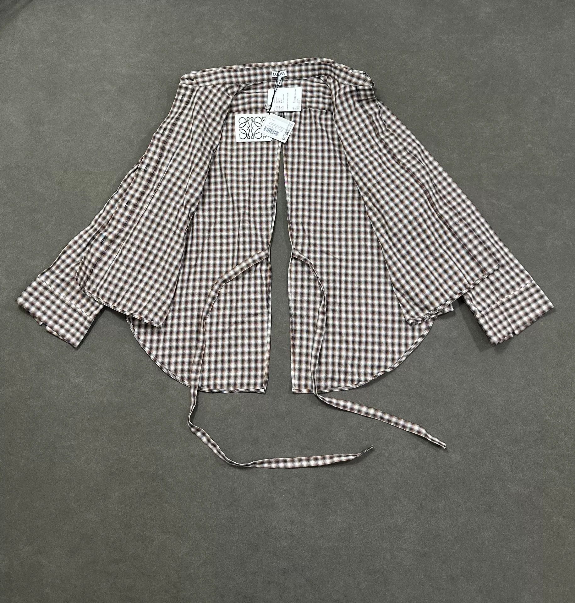Loewe LOEWE FW24 Embroidered Logo Plaid Shirt Size XS / US 0-2 / IT 36-38 - 5 Thumbnail