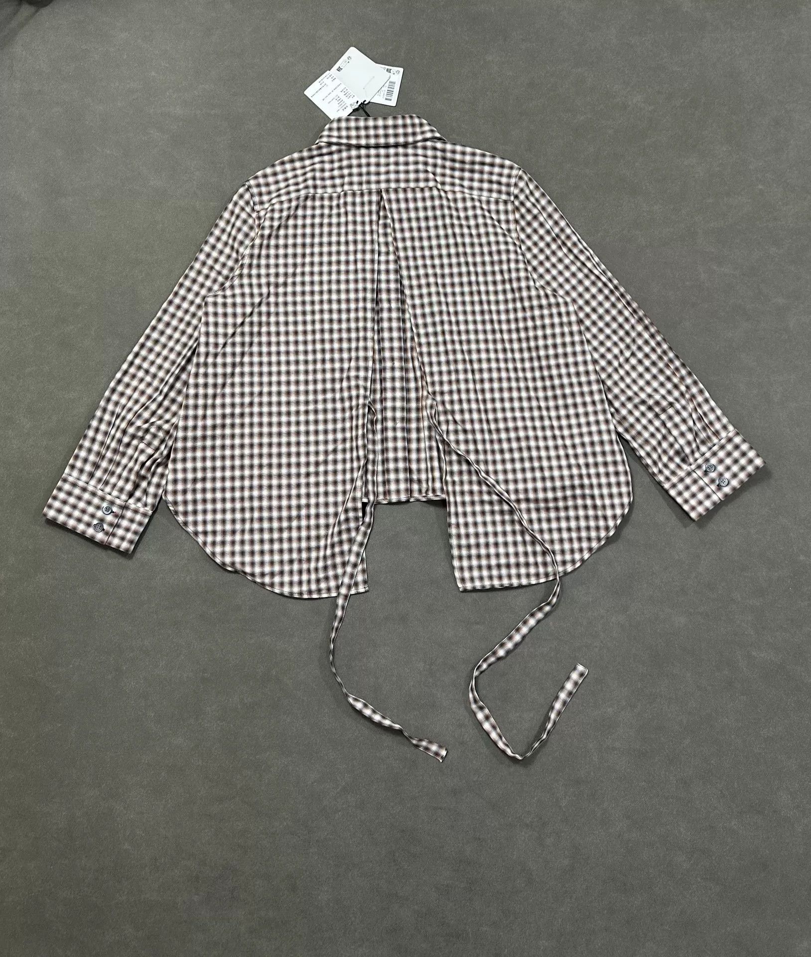 Loewe LOEWE FW24 Embroidered Logo Plaid Shirt Size XS / US 0-2 / IT 36-38 - 3 Thumbnail